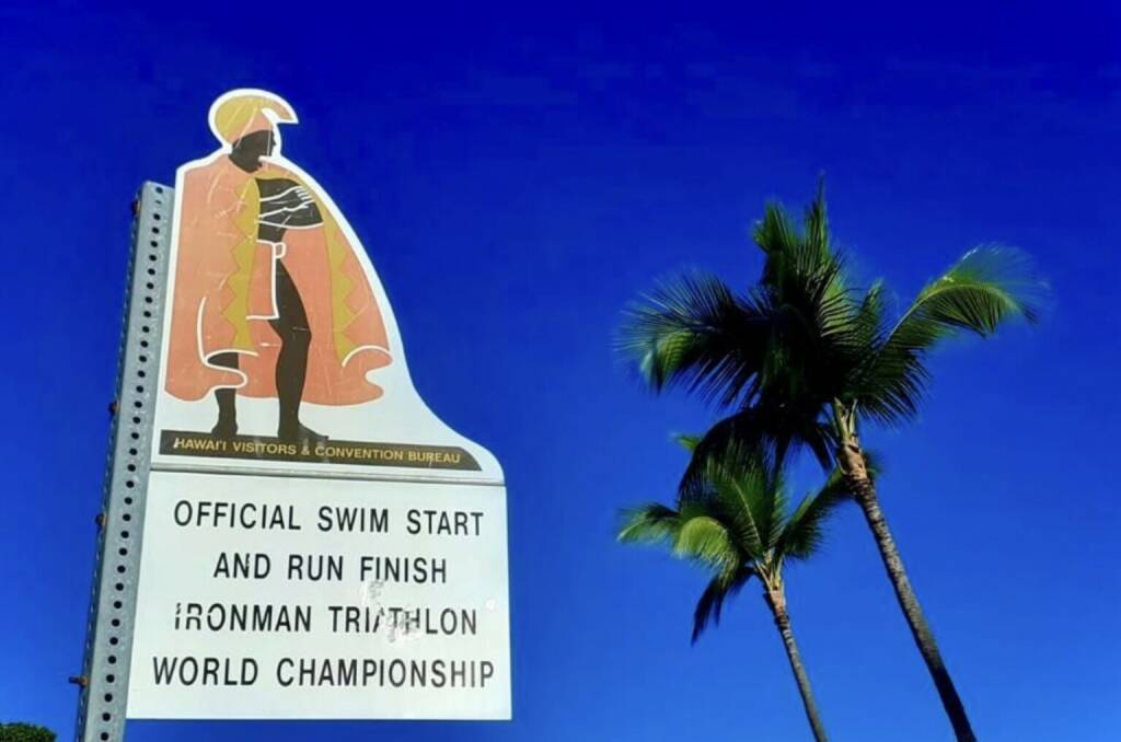 Meanwhile auf Hawaii: Meine Schwester Doris startet bei der Ironman Weltmeisterschaft und schickt mir dieses Bild (08.10.2023) 