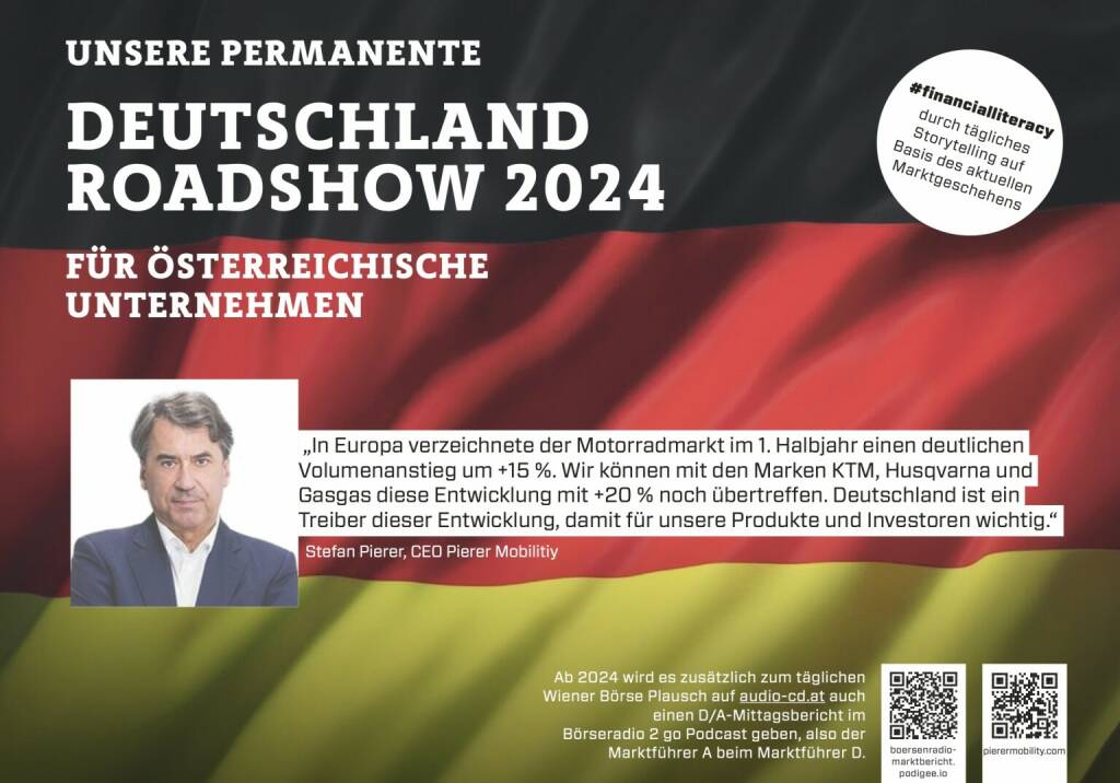 Stefan Pierer mit Pierer Mobility 2024 mit uns auf Deutschlandroadshow für https://boersenradio-marktbericht.podigee.io (12.10.2023) 