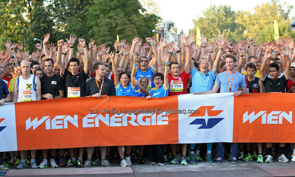 vor dem Start Wien Energie Business Run, © Wien Energie (05.09.2013) 