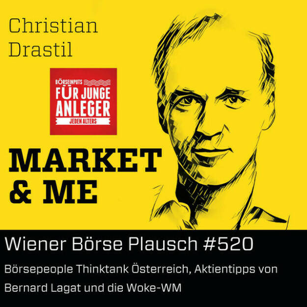 https://open.spotify.com/episode/20KsuTeImZ5vGIMMXHfTPf
Wiener Börse Plausch #520: Börsepeople Thinktank Österreich, Aktientipps von Bernard Lagat und die Woke-WM - <p>Die Wiener Börse Pläusche sind ein Podcastprojekt für Audio-CD.at von Christian Drastil Comm. Unter dem Motto „Market &amp; Me“ berichtet Christian Drastil über das Tagesgeschehen an der Wiener Börse. In Folge #520 geht es um weite Wege zur Vorstellung des Börsepeople Thinktank Österreich, weiters um den wohl ersten Minus-Tag für den ATX im November, es gibt auch eine Anekdote zu Sigi Heinrich (der vielleicht die Wok-WM, aber nicht die Woke-WM gewinnen würde) und Bernard Lagat. Zahlen gibt es von Mayr-Melnhof, News zu Valneva, Handelsvolumina an der Wiener Börse, Research zu Kontron, Verbund, RBI und finally eine Ottakringer-Festlegung. <br/><br/>- &#34;40x DAX und bis zu 40x Österreich&#34;, die tägliche Podcastshow im deutschen Börsenradio ab 2024. Welche Österreicher dabei sind: <a href=https://www.photaq.com/page/index/4123 target=_blank>https://www.photaq.com/page/index/4123</a> - Info-Podcast dazu hören: <a href=https://www.audio-cd.at/page/podcast/4868/ target=_blank>https://www.audio-cd.at/page/podcast/4868/</a> <br/><br/>- Playlist 30x30 Finanzwissen pur für Österreich auf Spotify: <a href=https://open.spotify.com/playlist/3MfSMoCXAJMdQGwjpjgmLm target=_blank>https://open.spotify.com/playlist/3MfSMoCXAJMdQGwjpjgmLm</a><br/><br/>- Stockpicking Österreich: <a href=https://www.wikifolio.com/de/at/w/wfdrastil1? target=_blank>https://www.wikifolio.com/de/at/w/wfdrastil1?</a><br/><br/>ATX aktuell: <a href=https://www.wienerborse.at/indizes/aktuelle-indexwerte/preise-mitglieder/??ISIN&#61;AT0000999982&amp;ID_NOTATION&#61;92866&amp;cHash&#61;49b7ab71e783b5ef2864ad3c8a5cdbc1 target=_blank>https://www.wienerborse.at/indizes/aktuelle-indexwerte/preise-mitglieder/??ISIN&#61;AT0000999982&amp;ID_NOTATION&#61;92866&amp;cHash&#61;49b7ab71e783b5ef2864ad3c8a5cdbc1</a><br/><br/>Die 2023er-Folgen vom Wiener Börse Plausch (Co-verantwortlich Script: Christine Petzwinkler) sind präsentiert von Wienerberger, CEO Heimo Scheuch hat sich ebenfalls unter die Podcaster gemischt: <a href=https://open.spotify.com/show/5D4Gz8bpAYNAI6tg7H695E target=_blank>https://open.spotify.com/show/5D4Gz8bpAYNAI6tg7H695E</a>  . Co-Presenter im Oktober ist froots, die digitale Vermögensverwaltung aus Österreich, <a href=http://www.froots.io target=_blank>http://www.froots.io.</a><br/><br/>Der Theme-Song wurde seinerzeit spontan von der Rosinger Group supportet: Sound &amp; Lyrics unter <a href=http://www.audio-cd.at/page/podcast/2734 target=_blank>http://www.audio-cd.at/page/podcast/2734</a> . Mehr Wiener Börse Pläusche: <a href=https://www.audio-cd.at/wienerboerseplausch target=_blank>https://www.audio-cd.at/wienerboerseplausch</a>  .<br/><br/>Risikohinweis: Die hier veröffentlichten Gedanken sind weder als Empfehlung noch als ein Angebot oder eine Aufforderung zum An- oder Verkauf von Finanzinstrumenten zu verstehen und sollen auch nicht so verstanden werden. Sie stellen lediglich die persönliche Meinung der Podcastmacher dar. Der Handel mit Finanzprodukten unterliegt einem Risiko. Sie können Ihr eingesetztes Kapital verlieren. Und: Bewertungen bei Apple (oder auch Spotify) machen mir Freude:  <a href=https://podcasts.apple.com/at/podcast/audio-cd-at-indie-podcasts-wiener-boerse-sport-musik-und-mehr/id1484919130 target=_blank>https://podcasts.apple.com/at/podcast/audio-cd-at-indie-podcasts-wiener-boerse-sport-musik-und-mehr/id1484919130</a> .</p> (07.11.2023) 