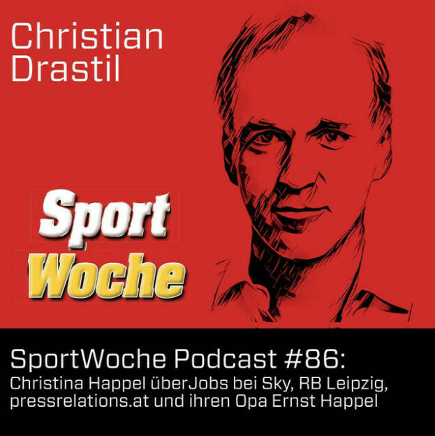 https://open.spotify.com/episode/48W23bXxhwKXs1BYuRqD3B
SportWoche Podcast #86: Christina Happel über Jobs bei Sky Sports, RB Leipzig, pressrelations.at und ihren Opa Ernst Happel - <p>Christina Happel ist Head of Marketing &amp; Communications bei pressrelations Österreich.war davor langjährige Sky-Sportmoderatorin in einer Kolleginnenriege mit Raphaela Pezzey und Elisabeth Gamauf, werkte mit Ralf Rangnick bei RB Leipzig. Wir sprechen über Anekdoten aus dieser schönen Zeit. Auch aktuelle Projekte wie der Job bei pressrelations.at oder &#34;Generation Elegant&#34; (Anm. Podcasthost: Wartet nur, wie adrett ich werde) sind Thema. Und natürlich geht es auch um ihren Grossvater Ernst Happel und allein da könnten wir Stunden sprechen, es fallen Namen wie Guus Hiddink, Peter Pacult, Günter Netzer und viele mehr. Ich werfe zusätzlich Andreas Bitesnich ein. Abschliessend sprechen zwei Rangnick-Fans (also wir zwei) über die Chancen Österreichs bei der EM 2024.<br/><br/><a href=http://www.pressrelations.at target=_blank>http://www.pressrelations.at</a><br/><br/><a href=https://www.generation-elegant.at target=_blank>https://www.generation-elegant.at</a><br/><br/><a href=http://sky.at target=_blank>http://sky.at</a><br/><br/>Thomas Rybnicek im Börsepeople Podcast: <a href=https://audio-cd.at/page/podcast/5045/ target=_blank>https://audio-cd.at/page/podcast/5045/</a><br/><br/>Cover Bitesnich: <a href=https://www.sportgeschichte.at/cover target=_blank>https://www.sportgeschichte.at/cover</a><br/><br/><a href=https://www.facebook.com/happel.ernst target=_blank>https://www.facebook.com/happel.ernst</a> <br/><br/>Die SportWoche Podcasts sind presented by Instahelp: Psychologische Beratung online, ohne Wartezeit, vertraulich &amp; anonym. Nimm dir Zeit für dich unter <a href=https://instahelp.me/de/ target=_blank>https://instahelp.me/de/</a> .<br/><br/>About: Die Marke, Patent, Rechte und das Archiv der SportWoche wurden 2017 von Christian Drastil Comm. erworben, Mehr unter <a href=http://www.sportgeschichte.at target=_blank>http://www.sportgeschichte.at</a> . Der neue SportWoche Podcast ist eingebettet in „ Wiener Börse, Sport, Musik (und mehr)“ auf <a href=http://www.christian-drastil.com/podcast target=_blank>http://www.christian-drastil.com/podcast</a> und erscheint, wie es in Name SportWoche auch drinsteckt, wöchentlich. Bewertungen bei Apple machen mir Freude: <a href=https://podcasts.apple.com/at/podcast/audio-cd-at-indie-podcasts-wiener-boerse-sport-musik-und-mehr/id1484919130 target=_blank>https://podcasts.apple.com/at/podcast/audio-cd-at-indie-podcasts-wiener-boerse-sport-musik-und-mehr/id1484919130</a> .<br/><br/>Unter <a href=http://www.sportgeschichte.at/sportwochepodcast target=_blank>http://www.sportgeschichte.at/sportwochepodcast</a> sieht man alle Folgen, auch nach Hörer:innen-Anzahl gerankt.</p> (09.12.2023) 