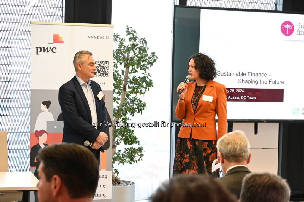 Sustainable Finance Konferenz 2024: Harald Holzer, CFA Society Austria, Susanne Lederer-Pabst, Dragonfly Finance (18.03.2024) 