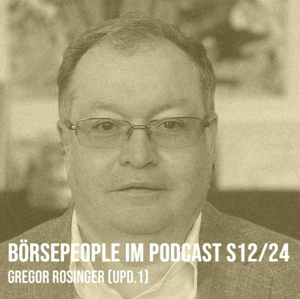 https://open.spotify.com/episode/5JHCuxFCpnwLhrO4II6xDY
Börsepeople im Podcast S12/24: Gregor Rosinger (Upd. 1) - <p>Gregor Rosinger ist 24. und letzter Gast in Season 12, dies hat mehrere Gründe. Zum einen wird er den Season Presenter Reguest heuer noch an die Wiener Börse bringen und dann ist es die erste Update-Folge innerhalb der Börsepeople-Serie, denn der Beitrag vom 30. September 2022 (Season 02/13 war das) mit ihm ist der meistgehörte Podcast in der Börsepeople-Reihe. Was ist seither passiert? Wir reden über VAS, RWT, Awards, dazu spricht Gregor mit meinem Kollegen Peter Heinrich über den Rosgix und drei weitere Börsegänger 2024. Und dann haben wir noch Anekdoten, eine Schatzsuche und meine Frage, worauf er seine Nr. 1-Position in dieser Podcast-Reihe zurückführt.<br/><br/>Gregor Rosinger S2/13 von 30.9,22.: <a href=https://audio-cd.at/page/podcast/3409/ target=_blank>https://audio-cd.at/page/podcast/3409/</a><br/><br/>Michale Mitterhofer S12/01: <a href=https://audio-cd.at/page/playlist/6000 target=_blank>https://audio-cd.at/page/playlist/6000</a><br/><br/>About: Die Serie Börsepeople findet im Rahmen von <a href=http://www.audio-cd.at target=_blank>http://www.audio-cd.at</a> und dem Podcast &#34;Audio-CD.at Indie Podcasts&#34; statt. Es handelt sich dabei um typische Personality- und Werdegang-Gespräche. Die Season 12 umfasst unter dem Motto „24 Börsepeople“ 24 Talks. Presenter der Season 12 ist Re:Guest, <a href=https://www.reguest.io/de/buchungssoftware-hotel/1-0.html target=_blank>https://www.reguest.io/de/buchungssoftware-hotel/1-0.html</a> .Welcher der meistgehörte Börsepeople Podcast ist, sieht man unter <a href=http://www.audio-cd.at/people target=_blank>http://www.audio-cd.at/people.</a> Der Zwischenstand des laufenden Rankings ist tagesaktuell um 12 Uhr aktualisiert.<br/><br/>Bewertungen bei Apple (oder auch Spotify) machen mir Freude: <a href=https://podcasts.apple.com/at/podcast/audio-cd-at-indie-podcasts-wiener-boerse-sport-musik-und-mehr/id1484919130 target=_blank>https://podcasts.apple.com/at/podcast/audio-cd-at-indie-podcasts-wiener-boerse-sport-musik-und-mehr/id1484919130</a> .</p> (27.05.2024) 