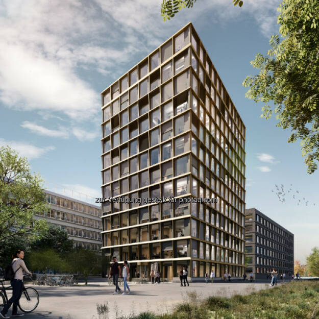 UBM: Holz-Hybrid-Bürohaus Timber Peak in Mainz, Credit: HH Vision (18.06.2024) 