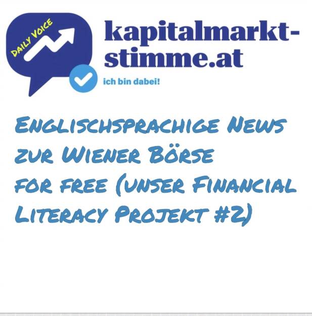 Episode 12/365 der kapitalmarkt-stimme.at daily voice auf audio-cd.at hören: https://audio-cd.at/page/podcast/6656 .
Heute geht es um 21st Austria auf boerse-social.com mit Web-News und einem wöchentlichen PDF. Allerdings: 21st Austria war natürlich keine Gründung von uns, sondern wurde 2011 von 18 namhaften Unternehmen des Landes – darunter etwa Amag, Verbund, OMV, Uniqa und voestalpine – gemeinsam mit der Oesterreichischen Nationalbank und der Wiener Börse gestartet. Idee: Man hat sich bei Roadshows in New York oder London (klarer Fokus angloamerikanische Investoren) nicht nur selbst, sondern auch die anderen Mitglieder und den Standort als Botschafter promotet. Sprecher war der im Vorjahr verstorbene Ex-Böhler-Chef Claus Raidl.  Ich war von der 21st Austria Idee von Anfang an begeistert und konnte nach dem Aus 2016 mit der nunmehrigen 21st Austria Rechteinhaberin Gaisberg Consulting die Genehmigung zur Weiterbespielung der Marke erlangen. Seither machen wir Free News und ein wöchentliches PDF zum Wiener Kapitalmarkt. Unser Ziel: Kapitalmarkt is coming home. Täglich zwischen 19 und 20 Uhr. (12.01.2025)