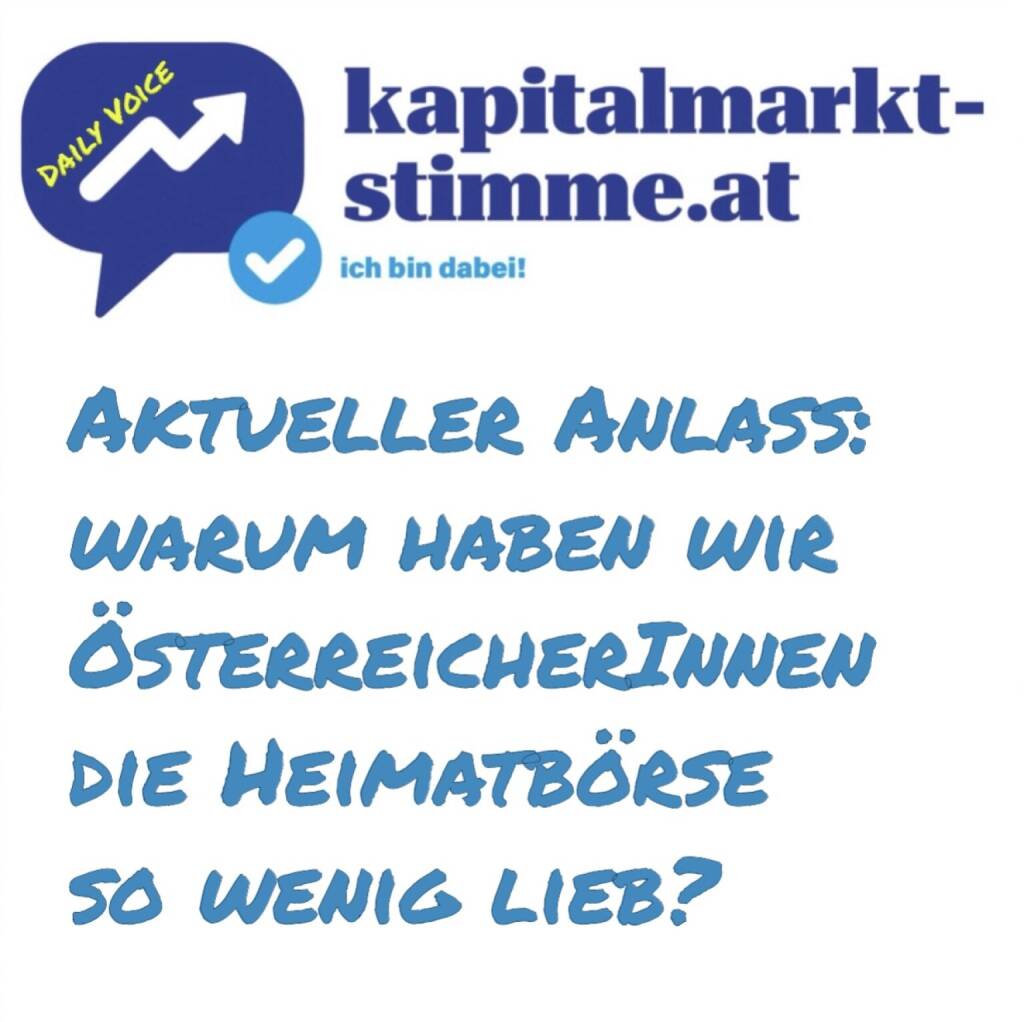 Episode 20/365 der kapitalmarkt-stimme.at daily voice auf audio-cd.at . Aus aktuellem Anlass: Warum haben wir ÖsterreicherInnen die Heimatbörse so wenig lieb? Hintergrund ist der Rekord beim ATX Total Return vom Freitag. Es geht über ein Allzeithoch, das erste im Jahr 2025. Krank, dass darüber nirgendwo zu lesen ist. Immerhin haben es zumindest zwei deutsche Börsepodcasts gesehen und erwähnt. Man fühlt sich sehr einsam. Hören: https://audio-cd.at/page/podcast/6700 (21.01.2025) 