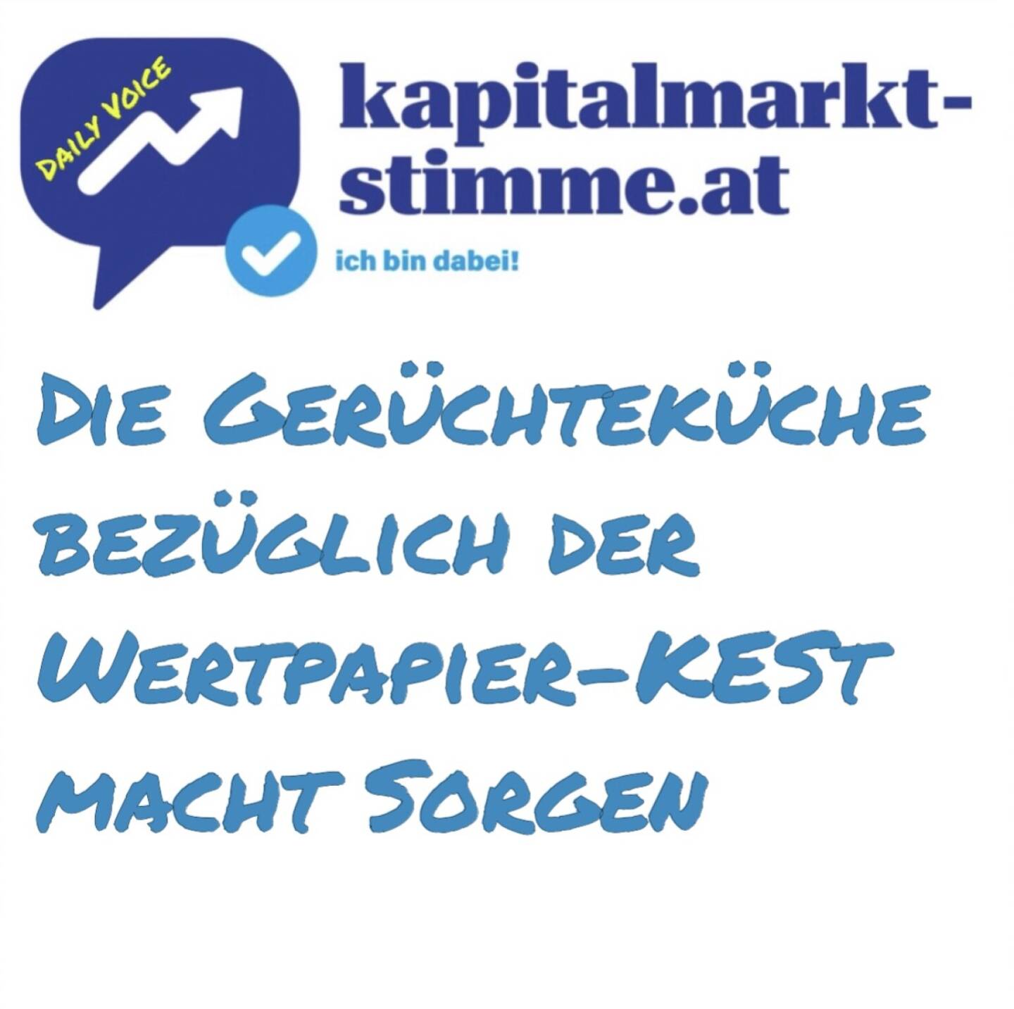 Episode 27/365 der kapitalmarkt-stimme.at daily voice auf audio-cd.at hören: https://audio-cd.at/page/podcast/6725 .
Eine Fortsetzung der bisher meistgehörten daily voice. In Folge 13 sprachen wir über den Sinn einer einjährigen Behaltefrist und den Unsinn einer Zehnjährigen. Stichwort: Wie soll man heute wissen, was in 10 Jahren gut sein wird? Zu Finanzbildung gehört auch das Adaptieren von Portfolios. Im April 2024 sprach sich die FPÖ für die Einjährige aus, ich denke, ÖVP und Neos würden mitziehen. Damals scheiterte es an den Grünen. Jetzt gibt es wieder Gerüchte über eine Zehnjährige. Echt?