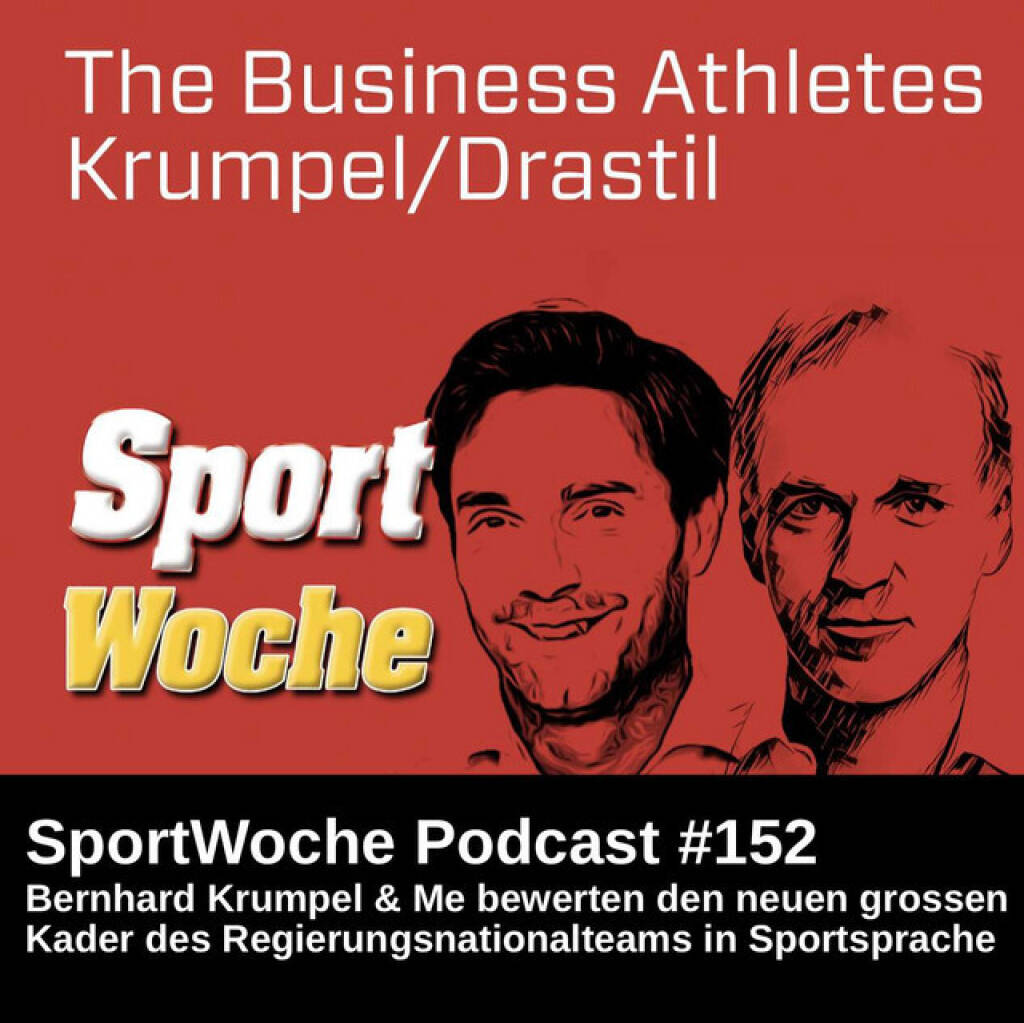 https://open.spotify.com/episode/7wG603jdoxQMlxan3evWFp
SportWoche Podcast #152: Bernhard Krumpel & Me bewerten den neuen grossen Kader des Regierungsnationalteams in Sportsprache - <p>Bernhard Krumpel hat eine sportpsychologische Ausbildung absolviert, war Pressesprecher bei Grosskonzernen und in der Politik. Er ist Gerichtssachverständiger für Kommunikation, PR und Medien am HG Wien bzw. Lektor an der Webster Private University Vienna sowie der FH St. Pölten. Gemeinsam wollen wir Business Athletes sein und mit durchaus sportlichem Wording analysieren, was die neue Regierung mit ihrem grossen Kader bewerkstelligen kann. Der Präsident zeigte sich bemüht, der neue Kapitän probiert sich in Leadership, der selbsternannte Volkskapitän wird wohl von außen blutgrätschen und in den europäischen Bewerben wird zur Zeit stark auf gute Verteidigung gesetzt. Wir sprechen über MAGA, MEGA, Zuckerl, Erfahrung und Spielpraxis des Austro-Kaders sowie die Motivation zur Motivation. Geben wir auch diesem Team eine Chance.<br>
<br>
<a href=http://www.krumpel.at target=_blank>http://www.krumpel.at</a><br>
<br>
Die SportWoche Podcasts sind presented by Instahelp: Psychologische Beratung online, ohne Wartezeit, vertraulich & anonym. Nimm dir Zeit für dich unter <a href=https://instahelp.me/de/ target=_blank>https://instahelp.me/de/</a> .<br>
<br>
About: Die Marke, Patent, Rechte und das Archiv der SportWoche wurden 2017 von Christian Drastil Comm. erworben, Mehr unter <a href=http://www.sportgeschichte.at target=_blank>http://www.sportgeschichte.at</a> . Der neue SportWoche Podcast ist eingebettet in „ Wiener Börse, Sport, Musik (und mehr)“ auf <a href=http://www.christian-drastil.com/podcast target=_blank>http://www.christian-drastil.com/podcast</a> und erscheint, wie es in Name SportWoche auch drinsteckt, wöchentlich. Bewertungen bei Spotify oder Apple machen mir Freude: <a href=http://www.audio-cd.at/spotify target=_blank>http://www.audio-cd.at/spotify</a> , <a href=http://www.audio-cd.at/apple target=_blank>http://www.audio-cd.at/apple</a> .<br>
<br>
Unter <a href=http://www.sportgeschichte.at/sportwochepodcast target=_blank>http://www.sportgeschichte.at/sportwochepodcast</a> sieht man alle Folgen, auch nach Hörer:innen-Anzahl gerankt.<br>
</p> (15.03.2025) 