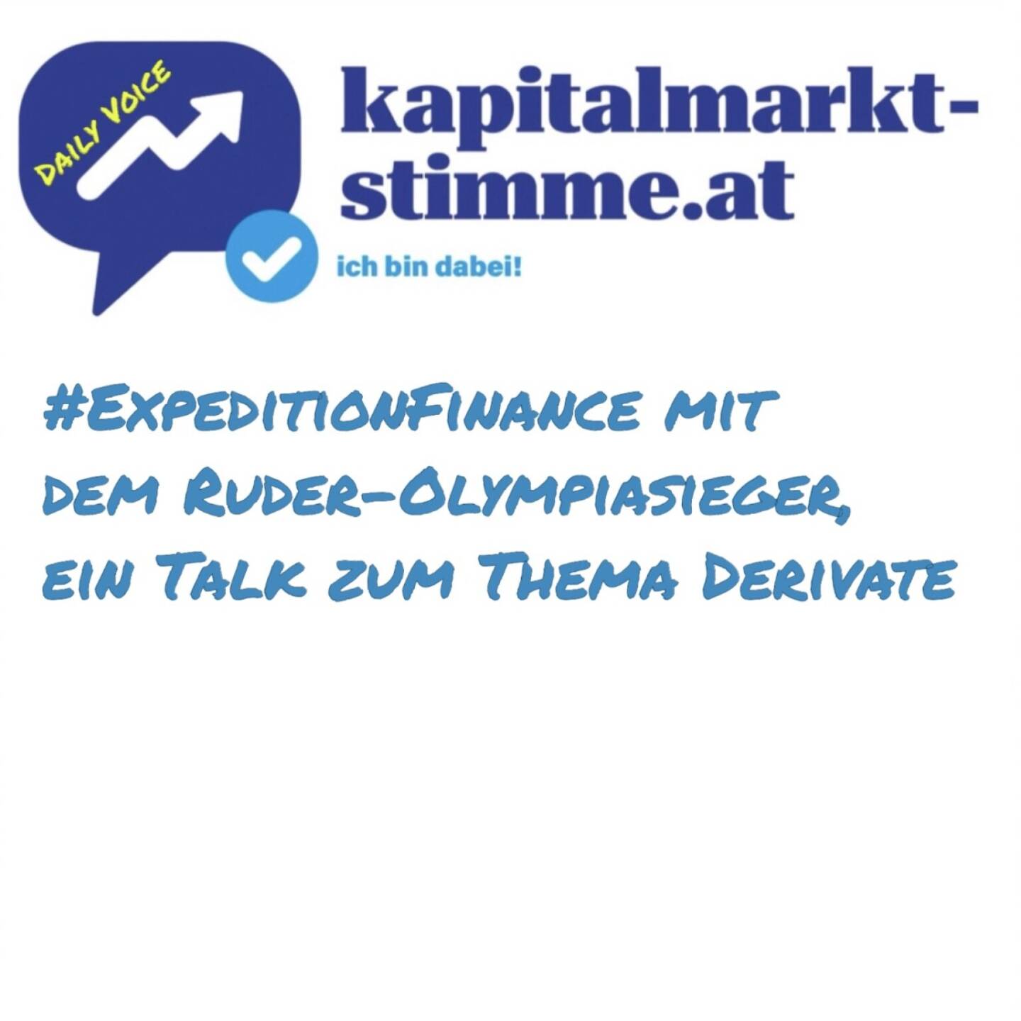 kapitalmarkt-stimme.at daily voice 84/365: Im DB-Video-Format #ExpeditionFinance erkundet Ex-Derivate-Händler Jürgen Schmitt die neuesten Trends, Technologien & Themen. Was könnte Einfluss auf Branchen und Unternehmen haben? Wie könnten Veränderungen aussehen? Diesmal hat Jürgen auf dem Eurex Derivatives Forum mit Oliver Zeidler, Ruder Olympiasieger 2024, über Derivate gesprochen.  https://audio-cd.at/page/podcast/7003