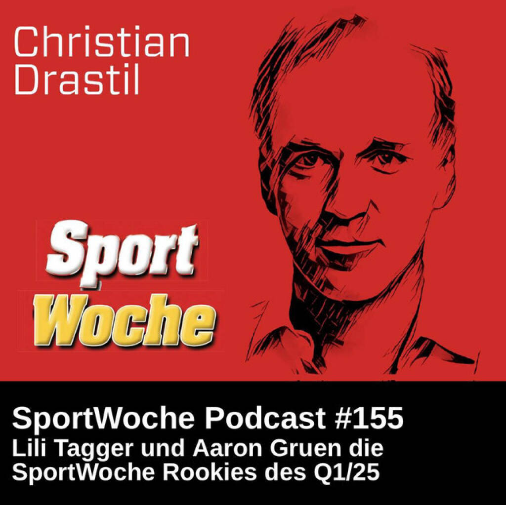https://open.spotify.com/episode/6aHWEcgMuNQD8eBnAm3kXB
SportWoche Podcast #155: Lili Tagger und Aaron Gruen die SportWoche Rookies des Q1/25 - <p>Neu im SportWoche-Podcast: Am Ende eines Quartals werden die AufsteigerInnen, die Rookies der vergangenen drei Monate, im österreichischen Sport genannt. Subjektiv, aber immerhin. Für das Q1/2025 sind das Tennisspielerin Lili Tagger und Marathonläufer Aaron Gruen, die beide Herausragendes geleistet haben.<br>
<br>
Die SportWoche Podcasts sind presented by Instahelp: Psychologische Beratung online, ohne Wartezeit, vertraulich & anonym. Nimm dir Zeit für dich unter <a href=https://instahelp.me/de/ target=_blank>https://instahelp.me/de/</a> .<br>
<br>
About: Die Marke, Patent, Rechte und das Archiv der SportWoche wurden 2017 von Christian Drastil Comm. erworben, Mehr unter <a href=http://www.sportgeschichte.at target=_blank>http://www.sportgeschichte.at</a> . Der neue SportWoche Podcast ist eingebettet in „ Wiener Börse, Sport, Musik (und mehr)“ auf <a href=http://www.christian-drastil.com/podcast target=_blank>http://www.christian-drastil.com/podcast</a> und erscheint, wie es in Name SportWoche auch drinsteckt, wöchentlich. Bewertungen bei Spotify oder Apple machen mir Freude: <a href=http://www.audio-cd.at/spotify target=_blank>http://www.audio-cd.at/spotify</a> , <a href=http://www.audio-cd.at/apple target=_blank>http://www.audio-cd.at/apple</a> .<br>
<br>
Unter <a href=http://www.sportgeschichte.at/sportwochepodcast target=_blank>http://www.sportgeschichte.at/sportwochepodcast</a> sieht man alle Folgen, auch nach Hörer:innen-Anzahl gerankt.</p> (05.04.2025) 