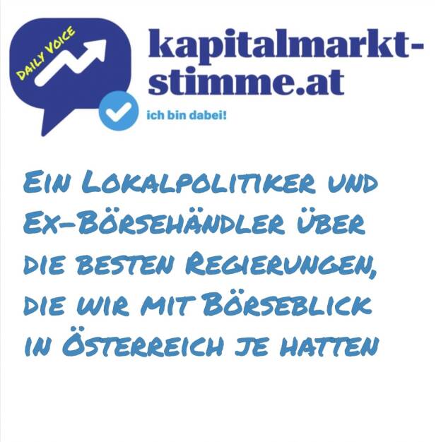 kapitalmarkt-stimme.at daily voice 94/365: Toni Imre ist ehemaliger Optionenhändler, langjährige Führungskraft in Investmentbanken, jetzt Corporate Finance Experte, Interimsmanager und Lokalpolitiker. Im Börsepeople-Podcast sprachen wir auch über die besten Regierungen, die wir aus Börsesicht je hatten. Und Toni nennt da nicht nur Player aus seiner eigenen Partei ...Börsepeople Anton Imre: https://audio-cd.at/page/podcast/7045 
https://audio-cd.at/page/podcast/7061 (06.04.2025) 