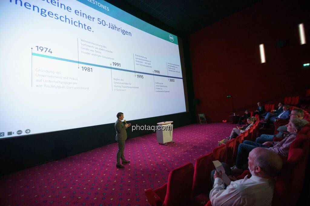 1. Aktientag von Börse Social und Börse Express im Cineplexx Kino, Präsentation UKO Microshops, CEO Moritz Unterkofler (14.05.2025) 