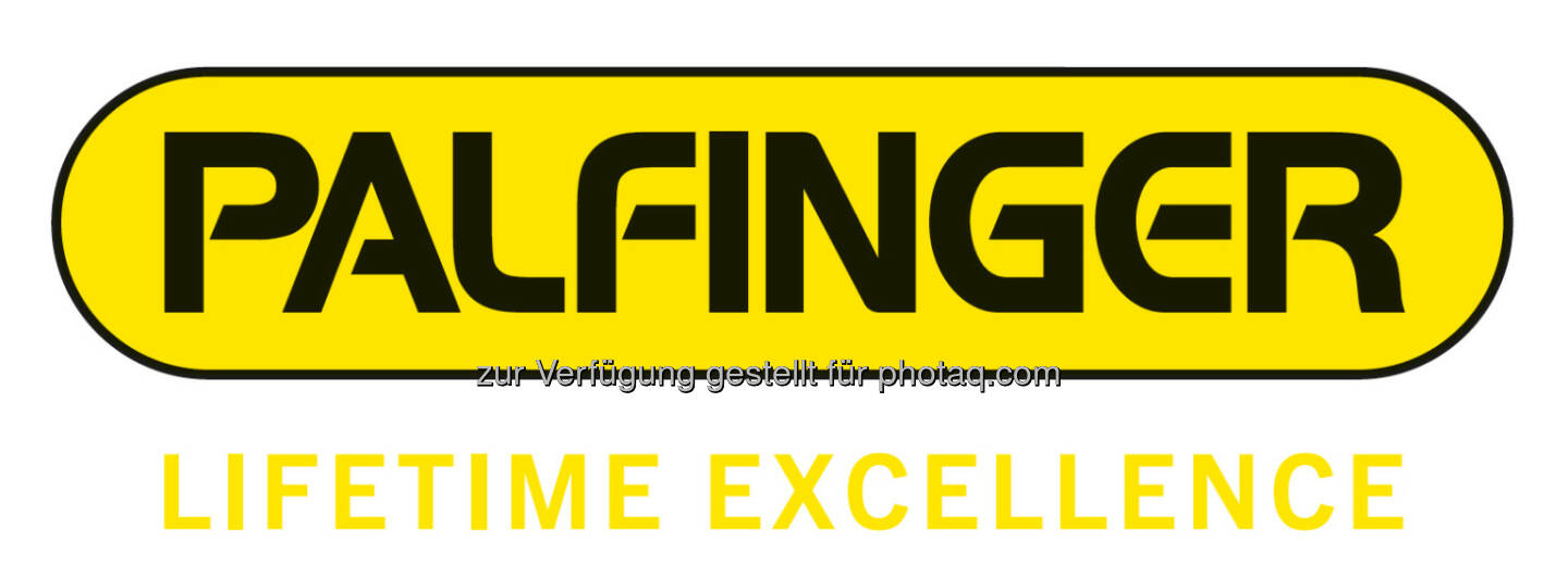 Das neue Palfinger-Logo mit Lifetime Excellence fällt in den Bereich gute Grafiken