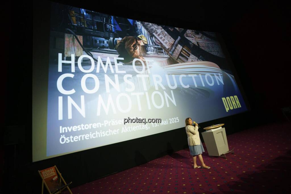 1. Aktientag von Börse Social und Börse Express im Cineplexx Kino, Präsentation PORR AG, Lisa Galuska (IR) (14.05.2025) 