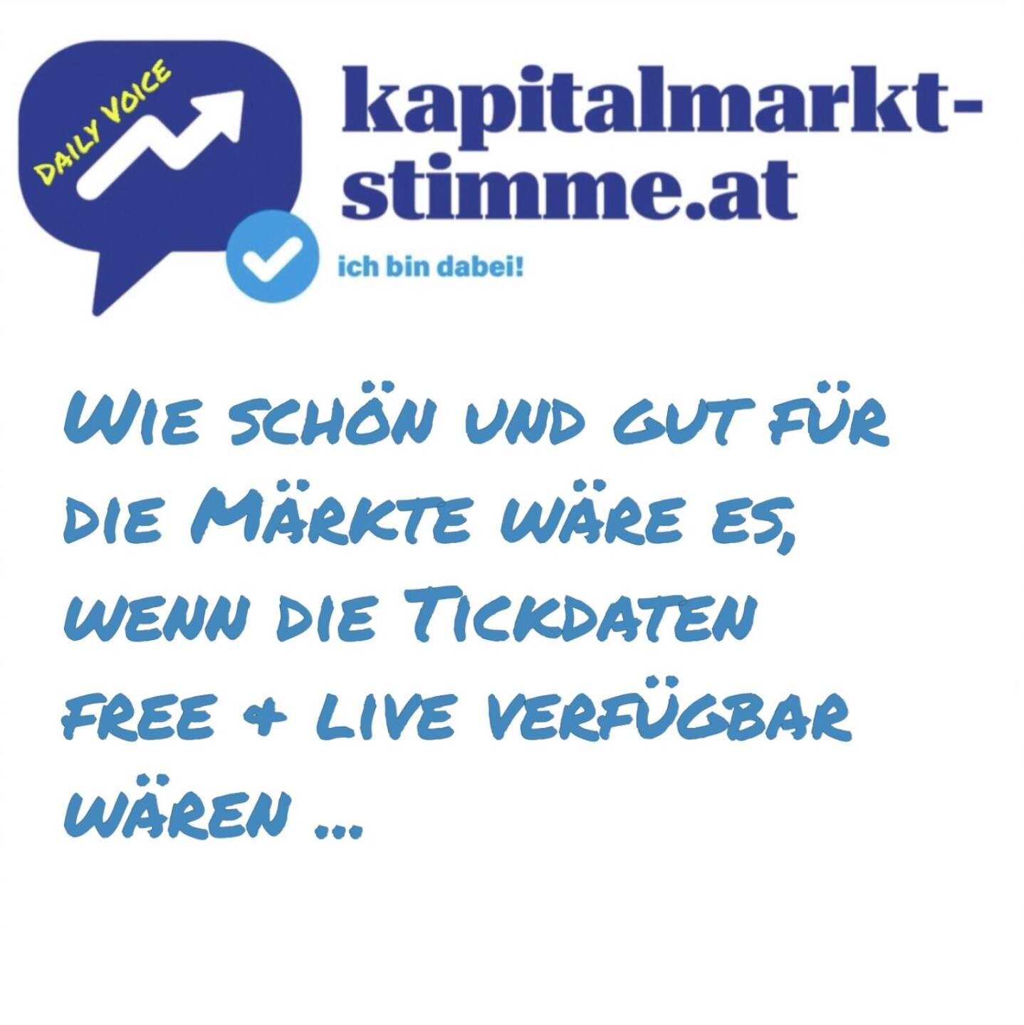 kapitalmarkt-stimme.at daily voice 137/365: Heute träume ich. Was alles könnte man programmieren lassen, wenn man auf Big Data der Börsewelt zurückgreifen könnte ...? https://www.boerse-social.com/bsngine Hören: https://audio-cd.at/page/podcast/7295