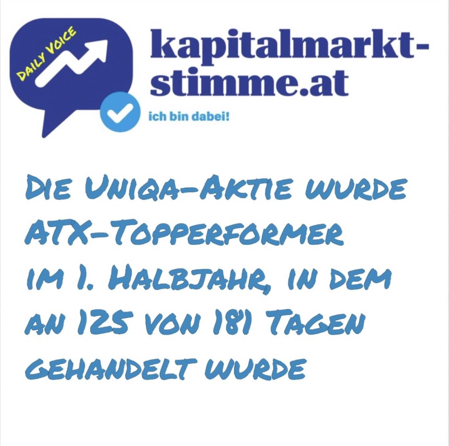 kapitalmarkt-stimme.at daily voice 181/365: Interessant ist schon mal, dass das 1. Halbjahr 181 Tage hat und das zweite dann 184. Noch interessanter ist aber, dass die Uniqa vor der VIG und AT&S bester Titel im ATX in diesen 181 Tagen war, gehandelt wurde übrigens an 125 Tagen. Die Strabag war ausserhalb des ATX unschlagbar und wird diesen ja ab Herbst verstärken. Year-to-date liegt der ATX 20,95% im Plus. Es gab bisher 69 Gewinntage und 56 Verlusttage. Auf das Jahreshoch fehlen 0,56%, vom Low ist man 22,99% entfernt. Der statistisch beste Wochentag 2025 ist der Mittwoch mit 0,3%, der schwächste ist der Freitag mit -0,06%. https://audio-cd.at/page/podcast/7518


