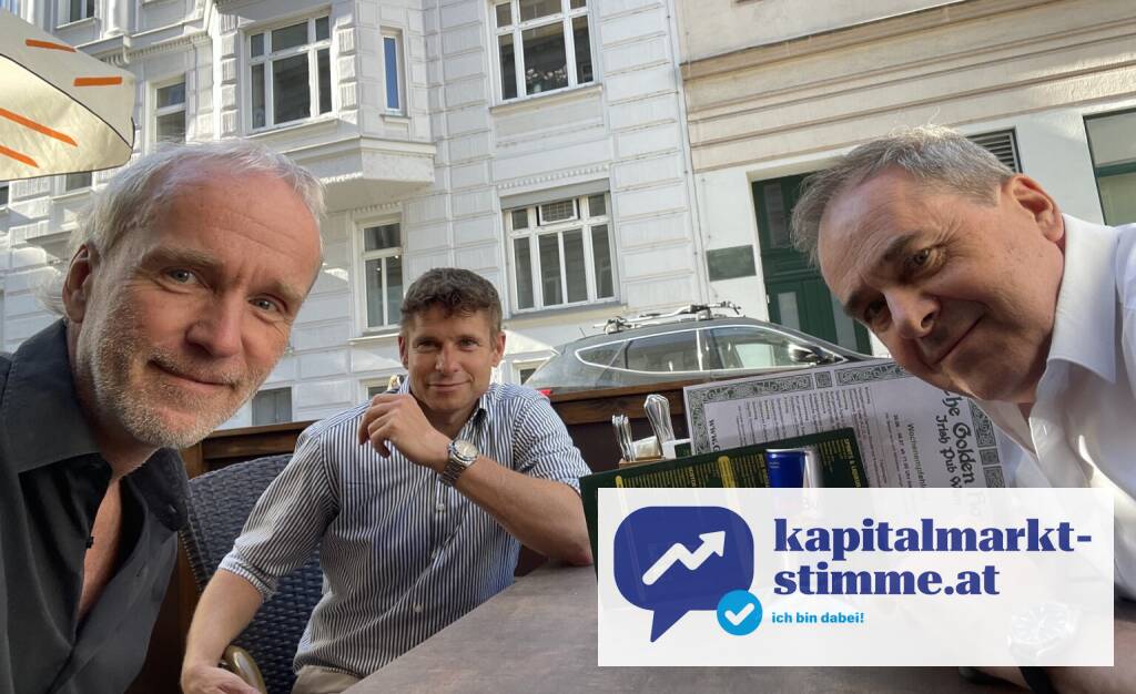 Mit Gunter Deuber und Wolfgang Matejka nach dem Halbjahrespodcast für die Wiener Börse Party (03.07.2025) 