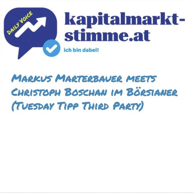 kapitalmarkt-stimme.at daily voice 189/365: Im neuen Börsianer Magazin lieferten sich Finanzminister Markus Marterbauer und Börse-Chef Christoph Boschan einen Schlagabtausch, lt. Chefredakteurin Ingrid Krawarik prallten Welten aufeineinander. Kapitalmarktteilnehmer würden jetzt wissen, was alles NICHT kommen wird. Dazu: Florian Beckermann und ein Salzstangerl-Ankünder. Hören: https://audio-cd.at/page/podcast/7559
Hier der Link zum Aritkel: https://www.boersianer.at/artikel/boersianer-cover-markus-marterbauer-und-christoph-boschan-im-schlagabtausch
Weitere Folgen Tuesday Tipp Third Party: https://audio-cd.at/search/tuesday%20tipp (10.07.2025) 