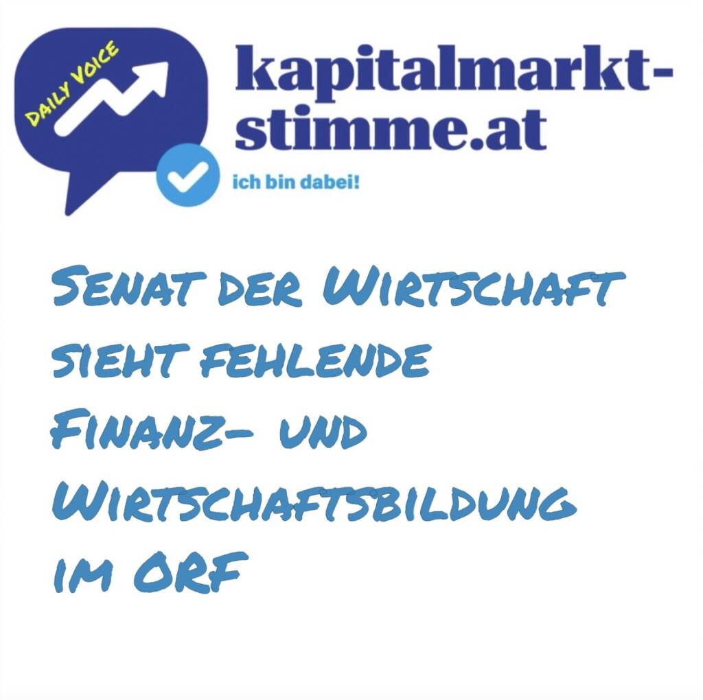 Episode 211/365 der kapitalmarkt-stimme.at daily voice auf audio-cd.at. Vor wenigen Wochen hat der Senat der Wirtschaft, gezeichnet durch Hans Harrer (Vorstandsvorsitz) und Johannes Linhart (GF Mittelstandsallianz) ein Plädoyer mit Titel Mehr Wirtschaft uim ORF publiziert. Der Untertitel präzisiert die Forderung: Ein Rundfunk, der die Bedeutung von Wirtschaft und die Rolle des Mittelstands sieht und versteht. Hier ein paar Details: Ich ergänze den Wunsch nach einem Börseticker bei Nachrichtenformaten. Das gehört einfach dazu. Hören: https://audio-cd.at/page/podcast/7661
https://senat.at (30.07.2025) 
