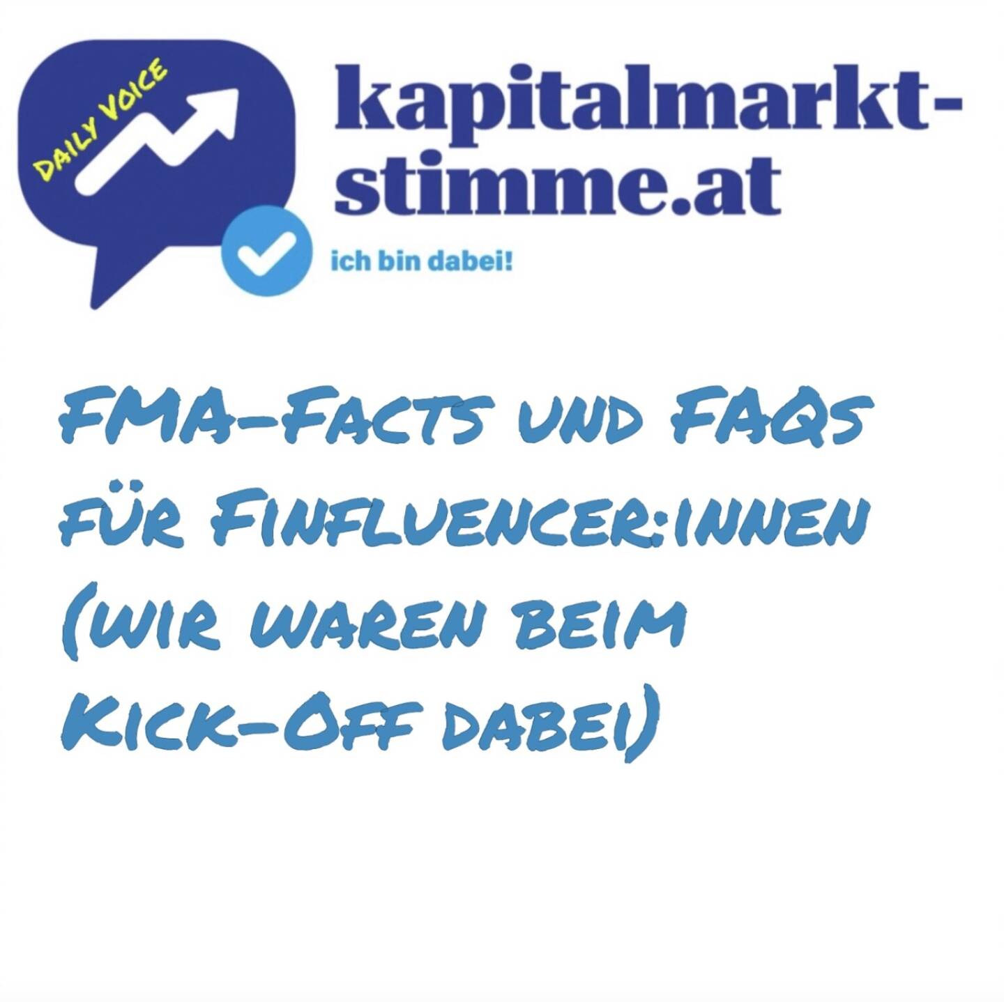 - Episode 213/365 der kapitalmarkt-stimme.at daily voice auf audio-cd.at: Die FMA hat im Juni 2025 erstmals österreichische Finfluencer:innen zu einem Dialog eingeladen. Die FMA begrüßt Aktivitäten und Informationsangebote von Finfluencer:innen, die die Finanzbildung österreichischer Anleger:innen stärken und mithelfen, den Anlagebetrug zu bekämpfen. Gleichzeitig legte die FMA den Teilnehmer:innen des Dialogs den relevanten Rechtsrahmen dar, um ihnen Klarheit und Rechtssicherheit für die eigene Tätigkeit zu geben. Der Dialog wird in Zukunft mit weiteren Veranstaltungen fortgesetzt. Hören: https://audio-cd.at/page/podcast/7670
Eine Zusammenfassung der wesentlichen Inhalte und der im Rahmen des Dialogs aufgetretenen Fragen finden Sie hier: https://www.fma.gv.at/fma-facts-und-faqs-fuer-finfluencerinnen/
Download auch unter: https://kapitalmarkt-stimme.at/pdf/2432