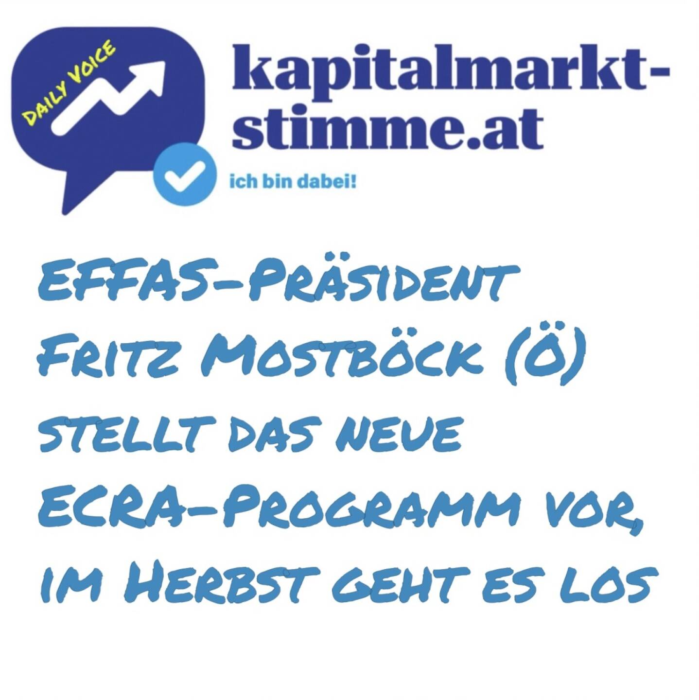 Episode 224/365 der kapitalmarkt-stimme.at daily voice auf audio-cd.at. Das EFFAS Certified Climate Risk Analyst (ECRA)-Programm ist eine Zertifizierung der European Federation of Financial Analysts Societies (EFFAS), die Fachleute aus dem Finanz- und Unternehmenssektor darauf vorbereitet, klimabezogene Finanzrisiken zu identifizieren, zu bewerten und zu managen. EFFAS-Präsident ist seit kurzem der Österreicher Fritz Mostböck (Erste Group), ich habe mit Fritz kurz über das Programm gesprochen. https://audio-cd.at/page/podcast/7711
https://effas.com/professional-certificates/effas-climate-risk-analyst-ecra/