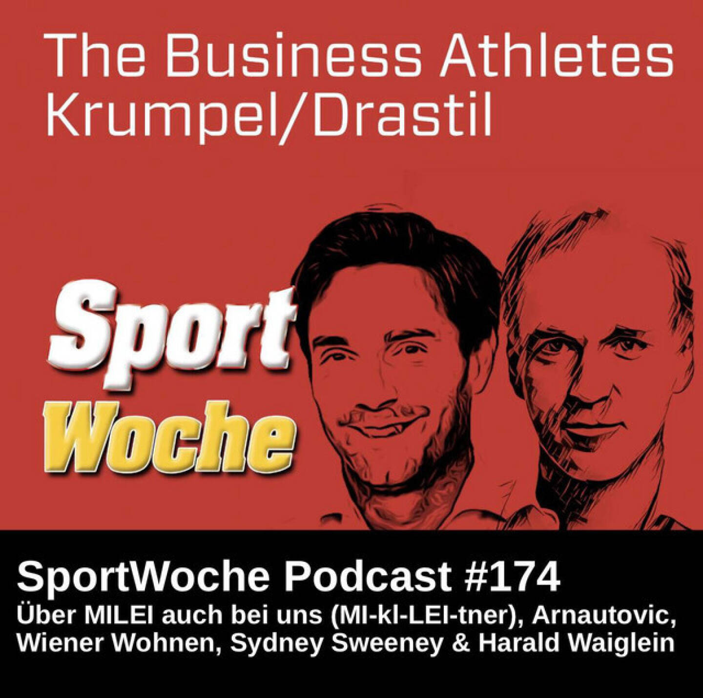 https://open.spotify.com/episode/2dWWDBjv5on0LgPR0zBCA6
SportWoche Podcast #174: Bernhard Krumpel & Me über Milei (Mikl-Leitner), Arnautovic / Wiener Wohnen, Sydney Sweeney & Harald Waiglein - <p>In Folge 6 besprechen Bernhard Krumpel und Christian Drastil den Tax Freedom Day mit Facetten zur KESt, Gold und Salzstangerln, erörtern die Fussball-Ergebnisse samt Arnautovic, Wiener Wohnen, Prohaska und Chelsea. Dann Neos und die KESt, ein Wurst-Käs-Szenario mit umgekehrtem Wirtschaftswunder sowie die Erkenntnis, dass auch wir Milei haben (Mikl-Leitner) bzw. wie toll die Memes zu Coldplay und Sydney Sweeney sind. <br>
Zum Schluss noch ironiefreier Respekt, was die Tunes von Harald Waiglein betrifft.<br>
<br>
Stand Up von Mikeylous: <a href=https://open.spotify.com/intl-de/track/1NG1aSldLXC6kysJZThpat target=_blank>https://open.spotify.com/intl-de/track/1NG1aSldLXC6kysJZThpat</a><br>
Bisherige Folgen: <a href=https://audio-cd.at/search/krumpel target=_blank>https://audio-cd.at/search/krumpel</a><br>
<a href=http://www.krumpel.at target=_blank>http://www.krumpel.at</a><br>
<br>
About: Bernhard Krumpel hat eine sportpsychologische Ausbildung absolviert, war Pressesprecher bei Grosskonzernen und in der Politik. Er ist Gerichtssachverständiger für Kommunikation, PR und Medien am HG Wien bzw. Lektor an der Webster Private University Vienna sowie der FH St. Pölten. Gemeinsam wollen wir Business Athletes sein und mit durchaus sportlichem Wording analysieren, was die neue Regierung mit ihrem grossen Kader bewerkstelligen kann. <br>
<br>
Die SportWoche Podcasts sind presented by Instahelp: Psychologische Beratung online, ohne Wartezeit, vertraulich & anonym. Nimm dir Zeit für dich unter <a href=https://instahelp.me/de/ target=_blank>https://instahelp.me/de/</a> .<br>
<br>
Die Marke, Patent, Rechte und das Archiv der SportWoche wurden 2017 von Christian Drastil Comm. erworben, Mehr unter <a href=http://www.sportgeschichte.at target=_blank>http://www.sportgeschichte.at</a> . Der neue SportWoche Podcast ist eingebettet in „ Wiener Börse, Sport, Musik (und mehr)“ auf <a href=http://www.christian-drastil.com/podcast target=_blank>http://www.christian-drastil.com/podcast</a> und erscheint, wie es in Name SportWoche auch drinsteckt, wöchentlich. Bewertungen bei Spotify oder Apple machen mir Freude: <a href=http://www.audio-cd.at/spotify target=_blank>http://www.audio-cd.at/spotify</a> , <a href=http://www.audio-cd.at/apple target=_blank>http://www.audio-cd.at/apple</a> .<br>
<br>
Unter <a href=http://www.sportgeschichte.at/sportwochepodcast target=_blank>http://www.sportgeschichte.at/sportwochepodcast</a> sieht man alle Folgen, auch nach Hörer:innen-Anzahl gerankt.<br>
</p>