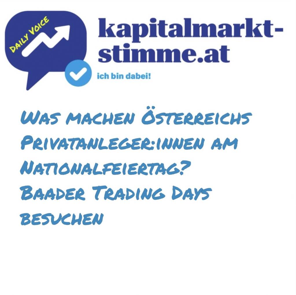 Episode 231/365 der kapitalmarkt-stimme.at daily voice auf audio-cd.at. Die Baader Bank bietet mit den Baader Trading Days ein neues Finanz-Event für Privatanleger. Am 25. und 26. Oktober 2025 finden erstmals die Baader Trading Days in München statt. Um Finanzwissen für Interessierte, Einsteiger und Erfahrene zugänglicher zu machen, veranstaltet die Baader Bank erstmals ein Finanz-Event für Privatanleger. Zahlreiche Kooperationspartner der Baader Bank und ihrer Handelsmarke Baader Trading stellen sich an den beiden Veranstaltungstagen vor und präsentieren ihr Angebot für Privatkunden. Zudem gibt es ein abwechslungsreiches Programm mit einer Vielzahl von Experten-Vorträgen und prominenten Speakern aus der Finanzwelt. Alle Infos unter: https://www.baadertrading.de/baader-trading-days
https://audio-cd.at/page/podcast/7736/ (20.08.2025)