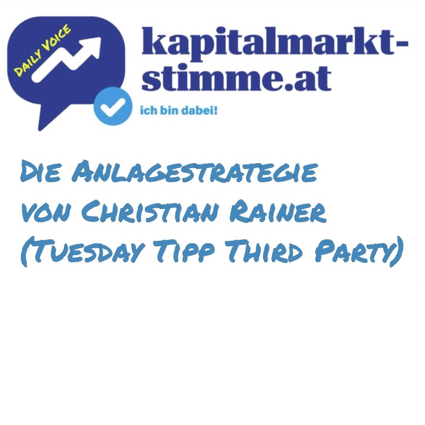 - Episode 238/365 der kapitalmarkt-stimme.at daily voice auf audio-cd.at. Christian Rainer ist den meisten als langjähriger Profil-Chefredakteur bekannt. Im Smart Casual Podcast von Elisabeth Oberndorfer holt er auch weit in Bezug auf Finanztehmen aus. Danke an Lisa, dass ich den Ausschnitt bringen kann. Hören: https://audio-cd.at/page/podcast/7769
https://smartcasual.at
Podcast: https://open.spotify.com/show/0tDGWCOQuGkU555WjByT4x
Weitere Folgen Tuesday Tipp Third Party: https://audio-cd.at/search/tuesday%20tipp