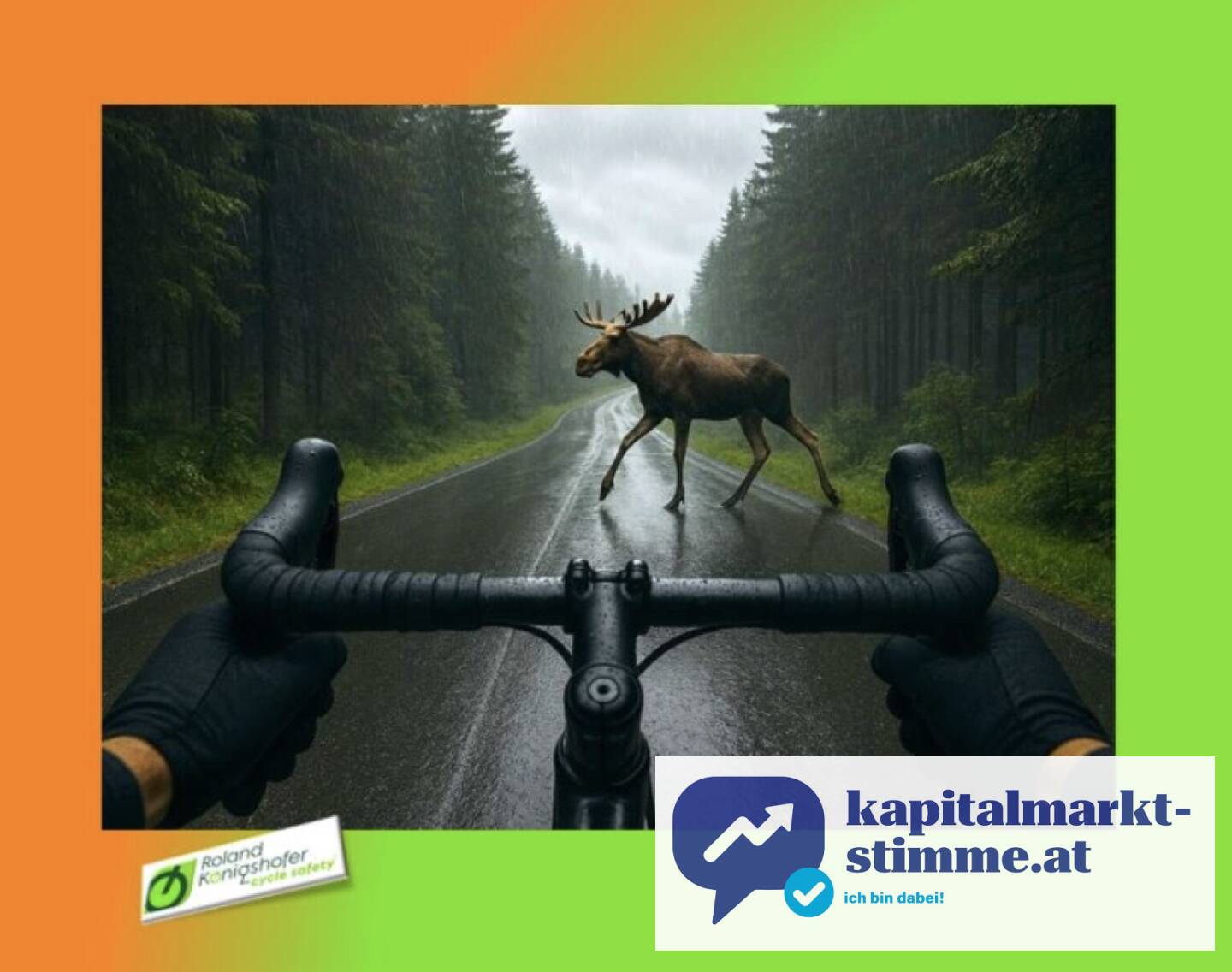 Roland Königshofer kann vor und für Elch Emil bremsen