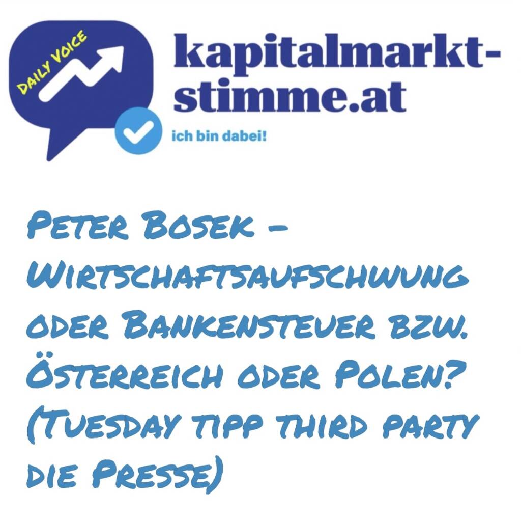 - Episode 245/365 der kapitalmarkt-stimme.at daily voice auf audio-cd.at. Heute wieder ein Tuesday Tipp Third Party, diesmal mit Genehmigung von Anna Wallner (Presse). Es geht um den Live-Podcast mit Erste-Group-Chef Peter Bosek. In Alpbach sprach er mit Anna und ihrem Kollegen Gerhard Hofer über die Gründe für den Einstieg in den polnischen Markt, fehlendes europäisches Selbstbewusstsein und sagte, was die Regierung in diesem Herbst angehen soll. Ich spiele Wirtschaftsaufschwung oder Bankensteuer bzw. Österreich oder Polen? ein. Ich denke, beides geht nur im 2. Fall. https://audio-cd.at/page/podcast/7794
Zum kompletten Podcast: https://www.diepresse.com/20043502/peter-bosek-ihr-jungen-solltet-euch-viel-mehr-aufregen
Anna Wallner im Börsepeople-Podcast: https://audio-cd.at/page/podcast/5731
Weitere Folgen Tuesday Tipp Third Party: https://audio-cd.at/search/tuesday%20tipp (02.09.2025) 