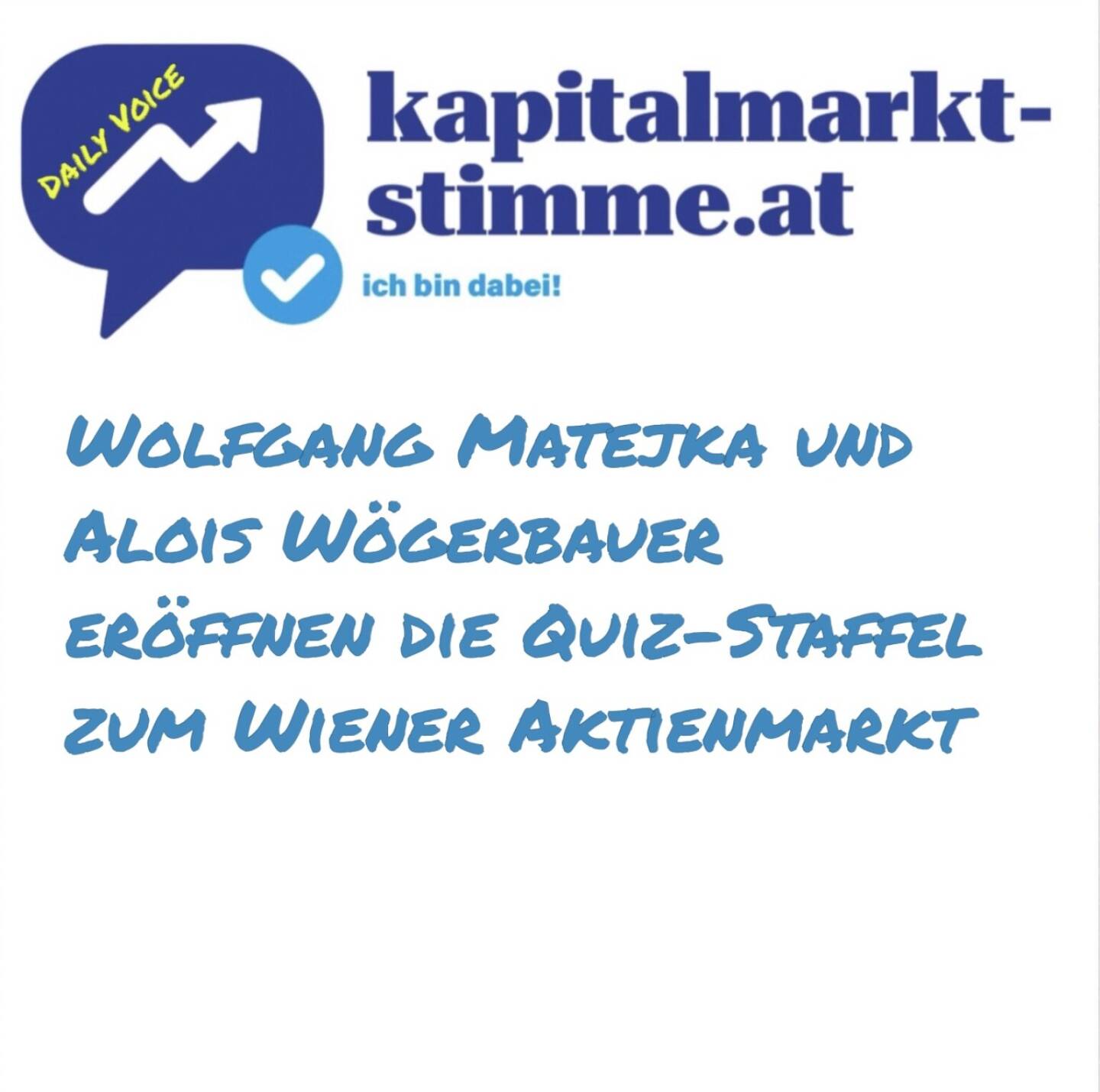 - Episode 248/365 der kapitalmarkt-stimme.at daily voice auf audio-cd.at. Wolfgang Matejka und Alois Wögerbauer werden im Oktober die Quiz-Staffel zum Wiener Aktienmarkt auf audio-cd.at eröffnen. Es geht um humorvolle, aber fachlich präzise Literacy. Also Literacy kommt VOR dem sportlichem Wettkampf. Vorbild sind Marco Seltenreich und Norbert Peter bei mir im Offline-Podcast mit einem Quiz zu den 70s, 80s & 90s, auch da gab es eine Börsefrage und die dient als Einspieler. Hören: https://audio-cd.at/page/podcast/7807
Vorbild: Folge 3 Offline Podcast unter http://www.audio-cd.at/offline-der-podcast