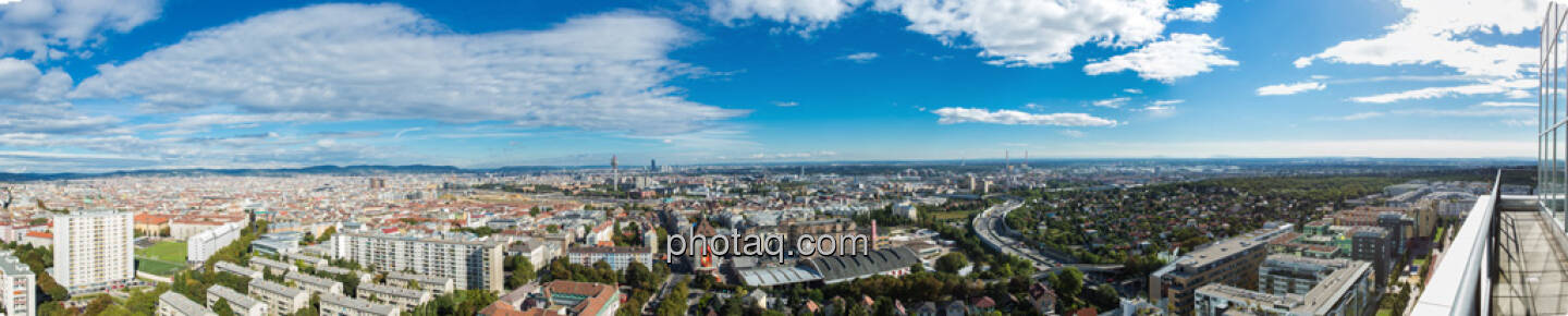 Panorama von der Dachterrasse der Porr AG