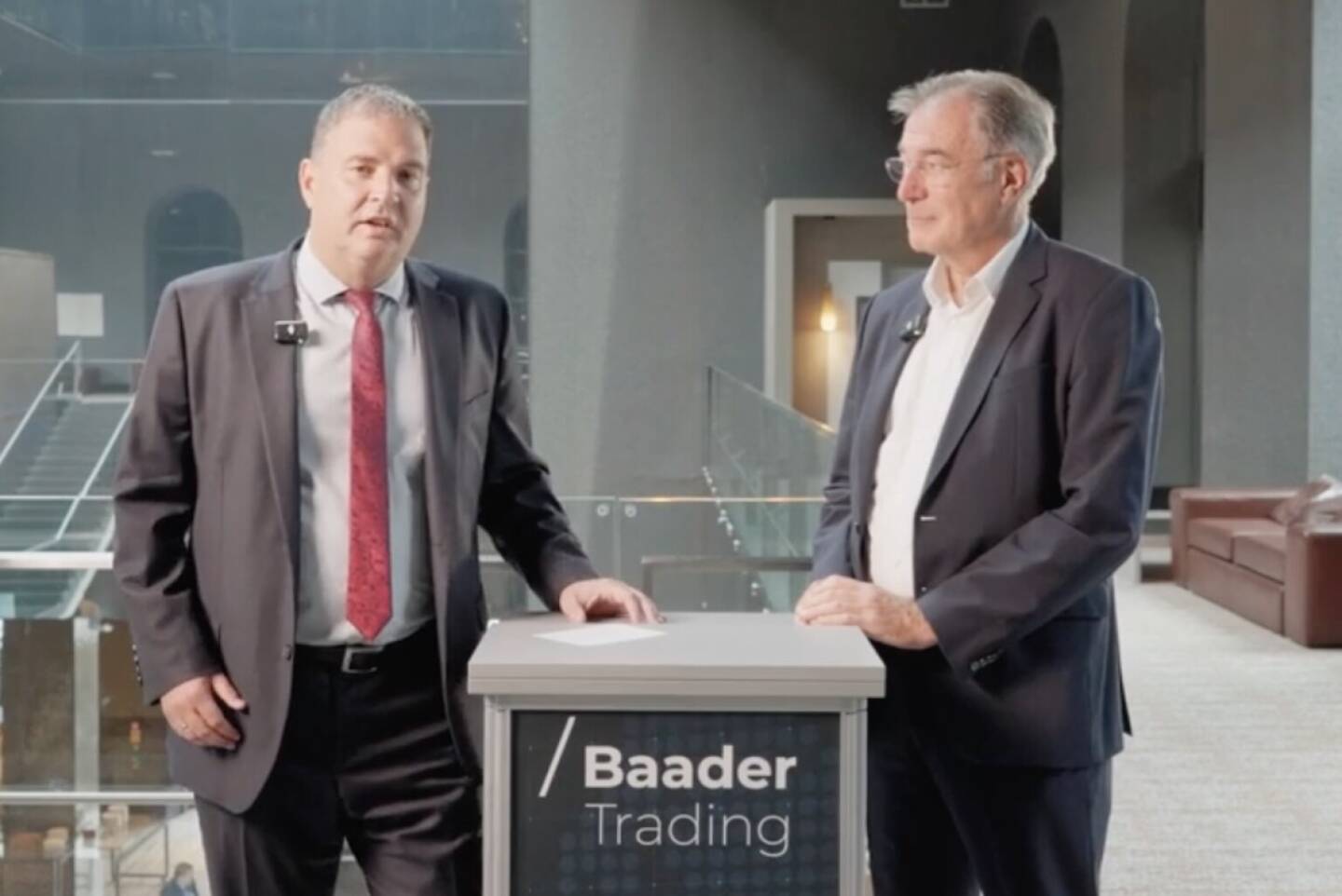 Oliver Riedel (Baader Bank) und Fritz Mostböck (Erste Group)