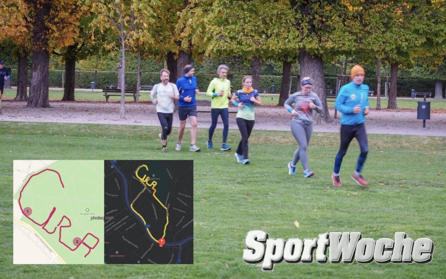 Als wir CIRA via Map in den Augarten liefen ...