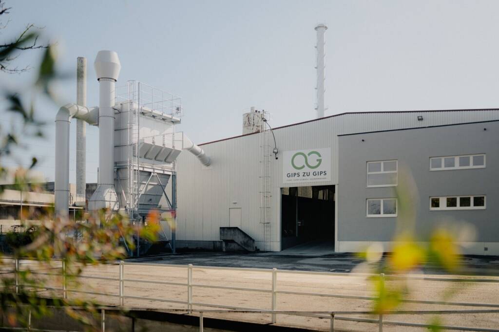 Das Gips-zu-Gips-Recyclingwerk ist ein Joint-Venture von PORR, Saubermacher und Saint-Gobain © PORR / MW Architekturfotografie, © Aussender (23.10.2025)