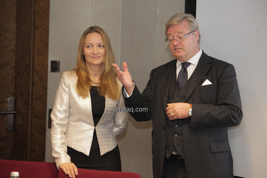 Karola Gröger, Philipp Baar-Baarenfels, © finanzmarktfoto.at/Michaela Mejta (12.09.2013) 