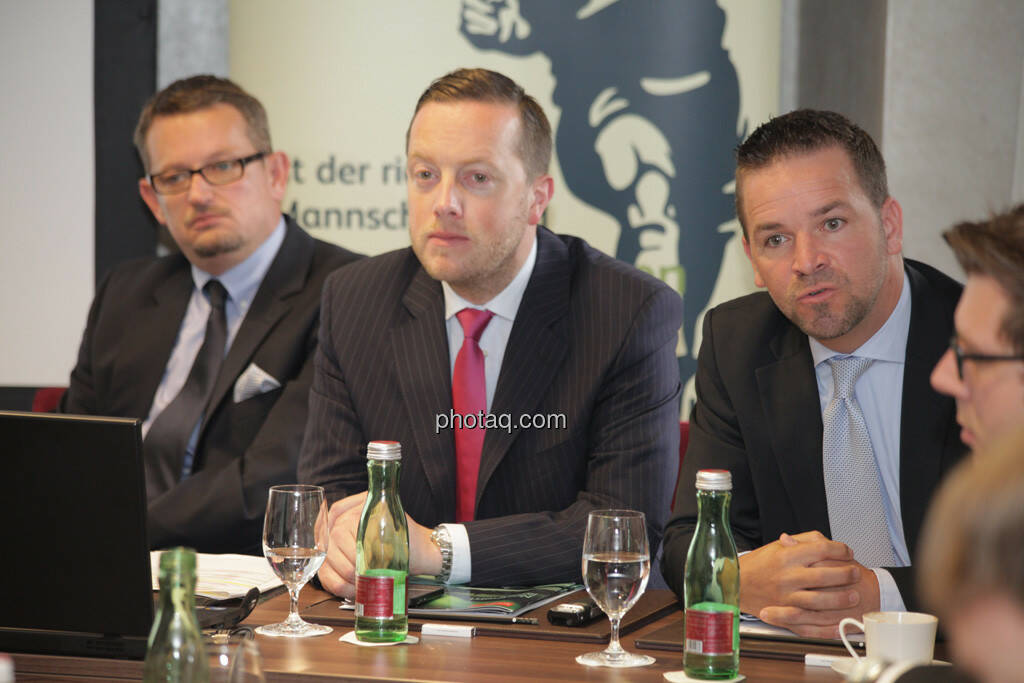 Gerhard Mittelbach, Mike Judith, Thomas Lehr, © finanzmarktfoto.at/Michaela Mejta (12.09.2013) 