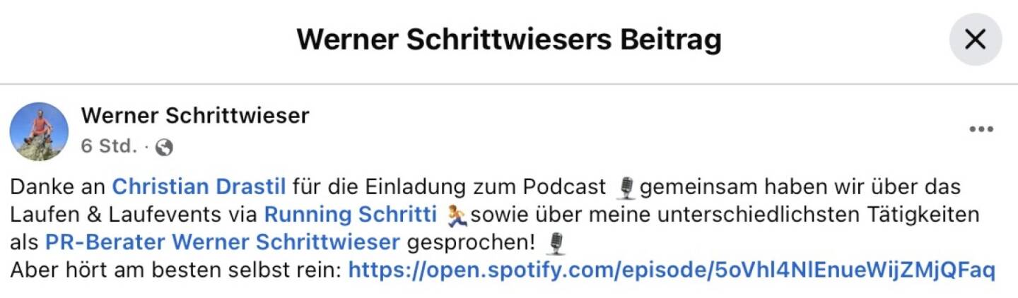 bezogen auf https://www.audio-cd.at/page/podcast/8082/ Werner Schrittwieser