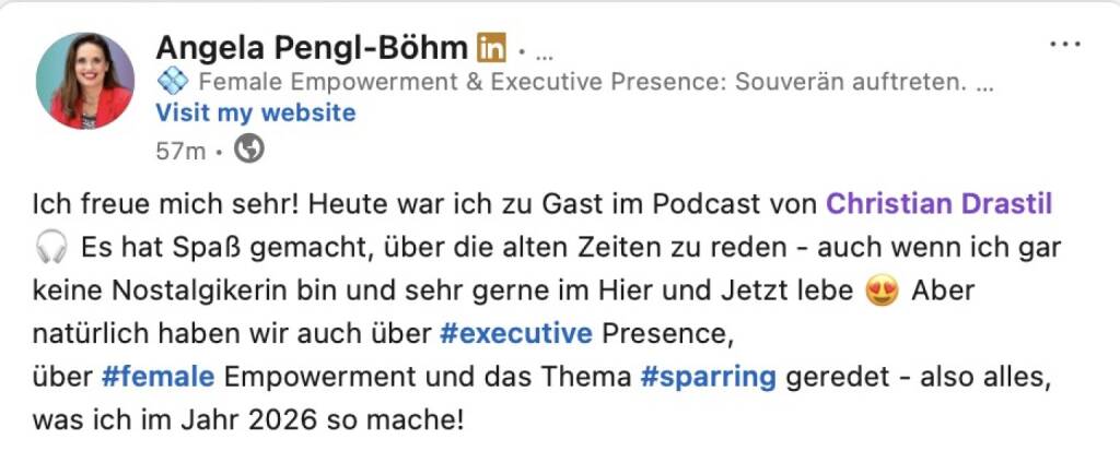 bezogen auf https://audio-cd.at/page/podcast/8341/ Angela Pengl-Böhm (28.01.2026) 