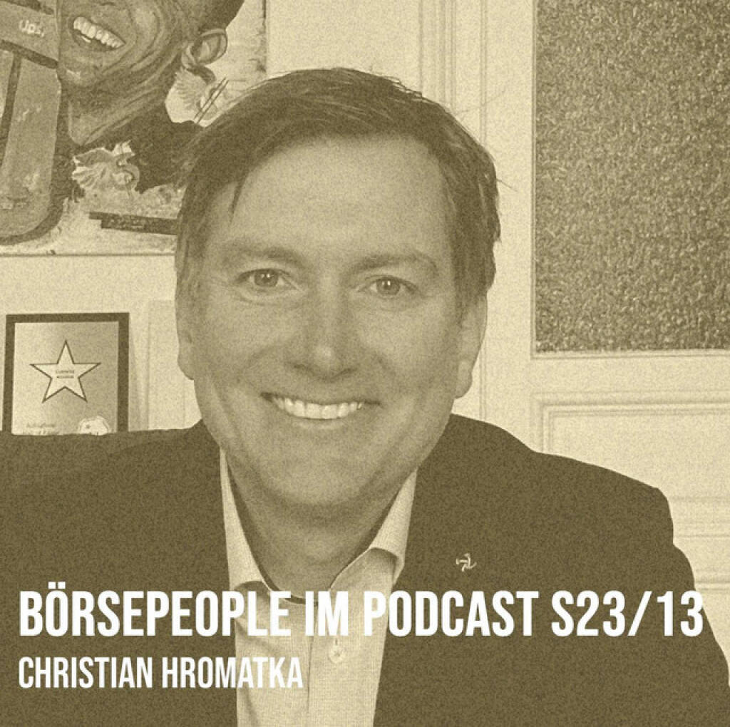 https://open.spotify.com/episode/52TR0Iy8mNegY8sXDcK3oR
Börsepeople im Podcast S23/13: Christian Hromatka - <p>Christian Hromatka ist ehemaliger Radiomoderator bzw. langjähriger Pressesprecher und Kommunikationschef der Erste Group. Wir kennen uns lange und ich gebe dazu, das mit dem Radiomoderator bei u.a. NRJ wusste ich nicht, dementsprechend viele Fragen gibt es von mir Audio-Fan. Parallel dazu werkte Christian als Project Director für Siemens, um dann wenige Monate vor Lehman bei der Erste Bank anzudocken. Wir sprechen über eine tolle Karriere, die zuletzt in der Group die Funktion Head of Corporate Communications & Sponsoring, Konzernsprecher bedeutete und zahlreiche Preise brachte: 5x en suite Unternehmenssprecher des Jahres, 2x Staatspreis PR und 1x WebAd Gold. Es geht auch um Andreas Treichl, Elisabeth Bleyleben-Koren, Bernd Spalt, Willi Cernko, Peter Bosek und Maximilian Clary und Aldringen sowie George und #glaubandich. Seit wenigen Tagen ist Christian selbstständig, dies einerseits Unlimited mit Bernhard Krumpel und Stephan Scoppetta und andererseits via Hromatka Rocks sowie einer Tätigkeit für die Webster University. Und es geht auch noch um Scratches, Spanisch und Sport.<br>
<br>
<a href=https://www.hromatkarocks.com target=_blank>https://www.hromatkarocks.com</a><br>
<a href=https://ucom.at target=_blank>https://ucom.at</a><br>
Börsepeople Bernhard Krumpel: <a href=https://audio-cd.at/page/podcast/4265/ target=_blank>https://audio-cd.at/page/podcast/4265/</a><br>
Börsepeople Stefan Scoppetta: <a href=https://audio-cd.at/page/podcast/4018 target=_blank>https://audio-cd.at/page/podcast/4018</a><br>
<br>
About: Die Serie Börsepeople des Podcasters Christian Drastil, der im Q4/24 in Frankfurt als Finfluencer & Finanznetworker #1 Austria ausgezeichnet wurde, findet im Rahmen von <a href=http://www.audio-cd.at target=_blank>http://www.audio-cd.at</a> und dem Podcast Audio-CD.at Indie Podcasts statt. Es handelt sich dabei um typische Personality- und Werdegang-Gespräche. Die Season 23 umfasst jahreszahlbezogen unter dem Motto „26 Börsepeople“ 26 Talks. Presenter der Season 23 ist die 3Banken Generali Investment Gesellschaft <a href=http://www.3bg.at target=_blank>http://www.3bg.at.</a> Welcher der meistgehörte Börsepeople Podcast ist, sieht man unter <a href=http://www.audio-cd.at/people target=_blank>http://www.audio-cd.at/people.</a> Der Zwischenstand des laufenden Rankings ist tagesaktuell um 12 Uhr aktualisiert.<br>
<br>
Bewertungen bei Apple (oder auch Spotify) machen mir Freude: <a href=http://www.audio-cd.at/spotify target=_blank>http://www.audio-cd.at/spotify</a> , <a href=http://www.audio-cd.at/apple target=_blank>http://www.audio-cd.at/apple</a> .<br>
</p> (11.02.2026) 