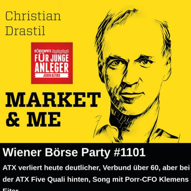 https://open.spotify.com/episode/2Nj61kR0klOgP58SD4UEDz
Wiener Börse Party #1101: ATX verliert heute deutlicher, Verbund über 60, aber bei der ATX Five Quali hinten, Song mit Porr-CFO Klemens Eiter - <p>Die Wiener Börse Party ist ein Podcastprojekt für Audio-CD.at von Christian Drastil Comm.. Unter dem Motto „Market & Me“ berichtet Christian Drastil über das Tagesgeschehen an der Wiener Börse. Inhalte der Folge #1101:<br>
<br>
- Wiener Börse heute deutlicher unter Druck<br>
- Addiko Bank gesucht<br>
- Wienerberger gibt Ausblick und kauft zu<br>
- Personalie bei Uniqa<br>
- Christine Catasta läutet die Opening Bell für Dienstag. Die Aufsichtsrätin von u.a. Erste Group und OMV Petrom eröffnet damit die 2. Season des Opening Bell Comebacks<br>
- Ein wenig off-Topic -  4 Jahre Krieg: Ich habe mit Porr-CFO Klemens Eiter heute einen Friedenssong released <a href=https://open.spotify.com/intl-de/album/1GXxpBNYQfe5tiXZpyzAt5 target=_blank>https://open.spotify.com/intl-de/album/1GXxpBNYQfe5tiXZpyzAt5</a><br>
- mehr dazu im Podcast bzw. in einem Trial unter <a href=https://www.boerse-express.com/suche?search=drastil target=_blank>https://www.boerse-express.com/suche?search=drastil</a><br>
<br>
Links: <br>
- Börsepeople morgen: Daniel Hahn unter <a href=http://www.audio-cd.at/people target=_blank>http://www.audio-cd.at/people</a> <br>
- PIR aktuell: Kooperationen mit wikifolio und Börse Express unter <a href=http://www.audio-cd.at/pir target=_blank>http://www.audio-cd.at/pir</a> <br>
- kapitalmarkt-stimme.at daily voice Playlist auf spotify: <a href=http://www.kapitalmarkt-stimme.at/spotify target=_blank>http://www.kapitalmarkt-stimme.at/spotify</a><br>
- Stockpicking Österreich: <a href=https://www.wikifolio.com/de/at/w/wfdrastil1? target=_blank>https://www.wikifolio.com/de/at/w/wfdrastil1?</a><br>
- beim Aktientag 2026 präsentieren: Strabag, Porr, Palfinger, Frequentis, FACC, VIG, Polytec, Semperit, UBM, Cyan, oekostrom AG, ADX Energy.<br>
<br>
ATX aktuell: <a href=https://www.wienerborse.at/indizes/aktuelle-indexwerte/preise-mitglieder/??ISIN=AT0000999982&ID_NOTATION=92866&cHash=49b7ab71e783b5ef2864ad3c8a5cdbc1 target=_blank>https://www.wienerborse.at/indizes/aktuelle-indexwerte/preise-mitglieder/??ISIN=AT0000999982&ID_NOTATION=92866&cHash=49b7ab71e783b5ef2864ad3c8a5cdbc1</a><br>
<br>
Die täglichen Folgen der Wiener Börse Party  (Co-verantwortlich Script: Christine Petzwinkler) im Q1/2026 sind präsentiert von der Deutsche Börse Xetra <a href=https://live.deutsche-boerse.com/xetraplus target=_blank>https://live.deutsche-boerse.com/xetraplus</a> . Infos zum Jingle: <a href=https://audio-cd.at/page/podcast/7326 target=_blank>https://audio-cd.at/page/podcast/7326</a> <br>
<br>
Risikohinweis: Die hier veröffentlichten Gedanken sind weder als Empfehlung noch als ein Angebot oder eine Aufforderung zum An- oder Verkauf von Finanzinstrumenten zu verstehen und sollen auch nicht so verstanden werden. Sie stellen lediglich die persönliche Meinung der Podcastmacher dar. Der Handel mit Finanzprodukten unterliegt einem Risiko. Sie können Ihr eingesetztes Kapital verlieren. Und: Bewertungen bei Apple (oder auch Spotify) machen mir Freude:  <a href=http://www.audio-cd.at/spotify target=_blank>http://www.audio-cd.at/spotify</a> <a href=http://www.audio-cd.at/apple target=_blank>http://www.audio-cd.at/apple</a><br>
</p> (24.02.2026) 