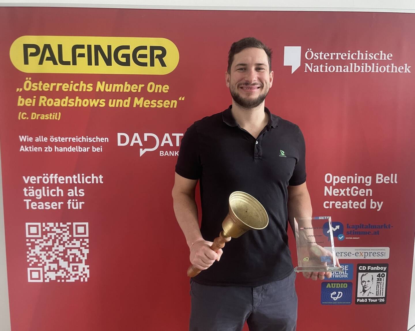 Daniel Hahn l&auml;utet die Opening Bell f&uuml;r Mittwoch. Der Key Account Manager von wikifolio spricht im B&ouml;rsepeople-Podcast &uuml;ber Neuerungen auf der Plattform und den http://www.boersentag.at 