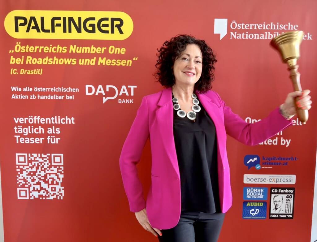 Susanne Lederer-Pabst läutet die Opening Bell für Montag. Die Impact-Investorin ist am Cover für unser aktuelles Börse Social Magazine zu finden. Es wird am Börsentag Wien im Austria Center aufliegen (09.03.2026) 
