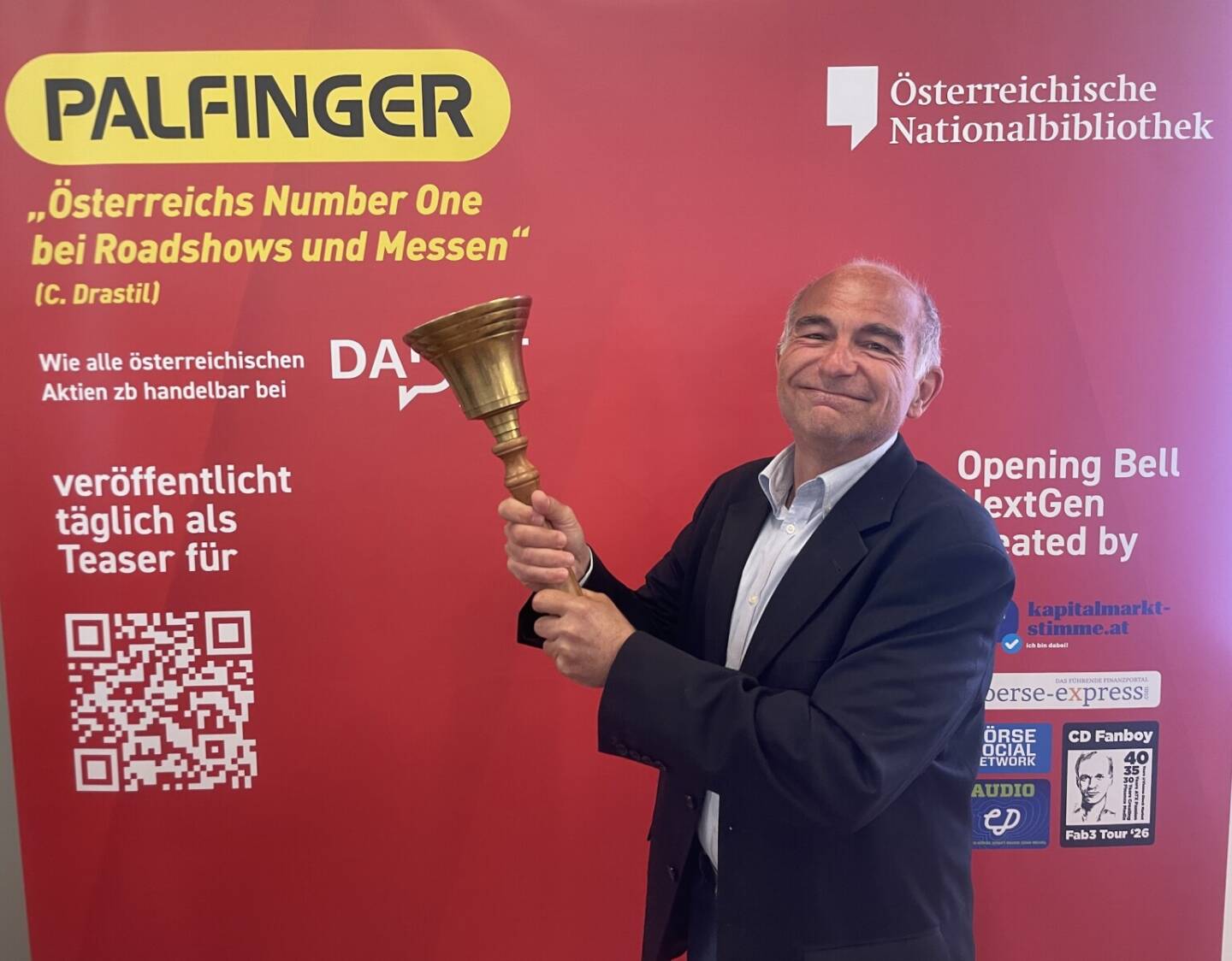 Manfred Kainz l&auml;utet die Opening Bell f&uuml;r Mittwoch. Mit dem fr&uuml;heren Gesch&auml;ftsf&uuml;hrer des Aktienforums entwickelten wir in den Nullerjahren den Venture Capital & Private Equity Award f&uuml;r &Ouml;sterreich