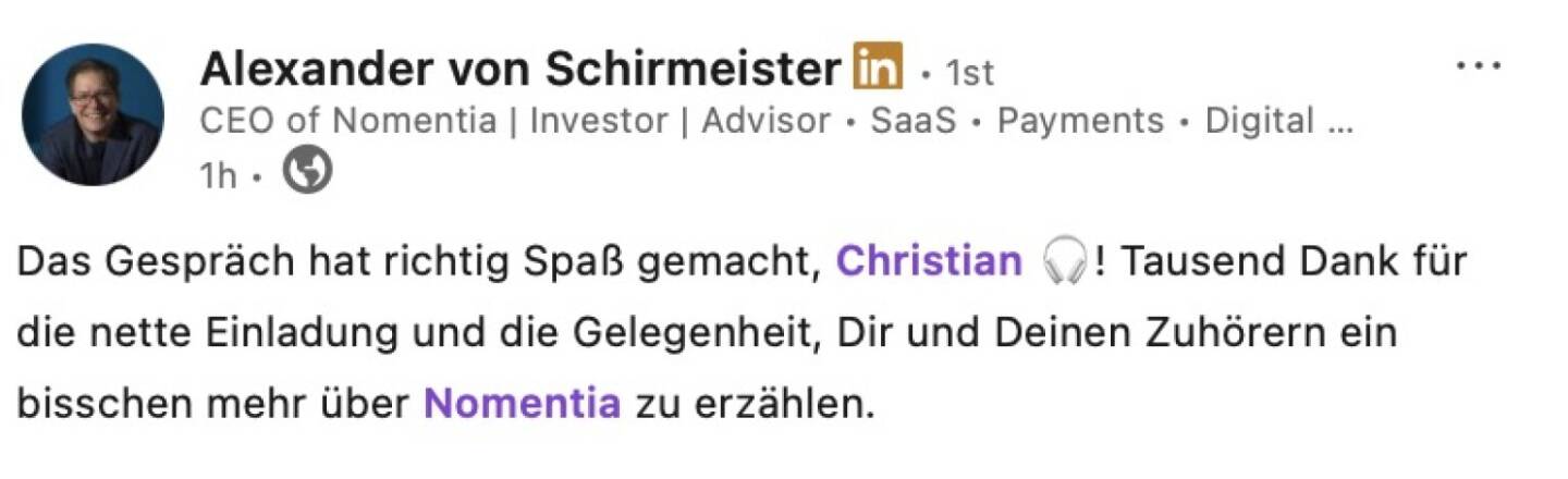 Bezogen auf https://audio-cd.at/page/podcast/8556/ Alexander von Schirmeister