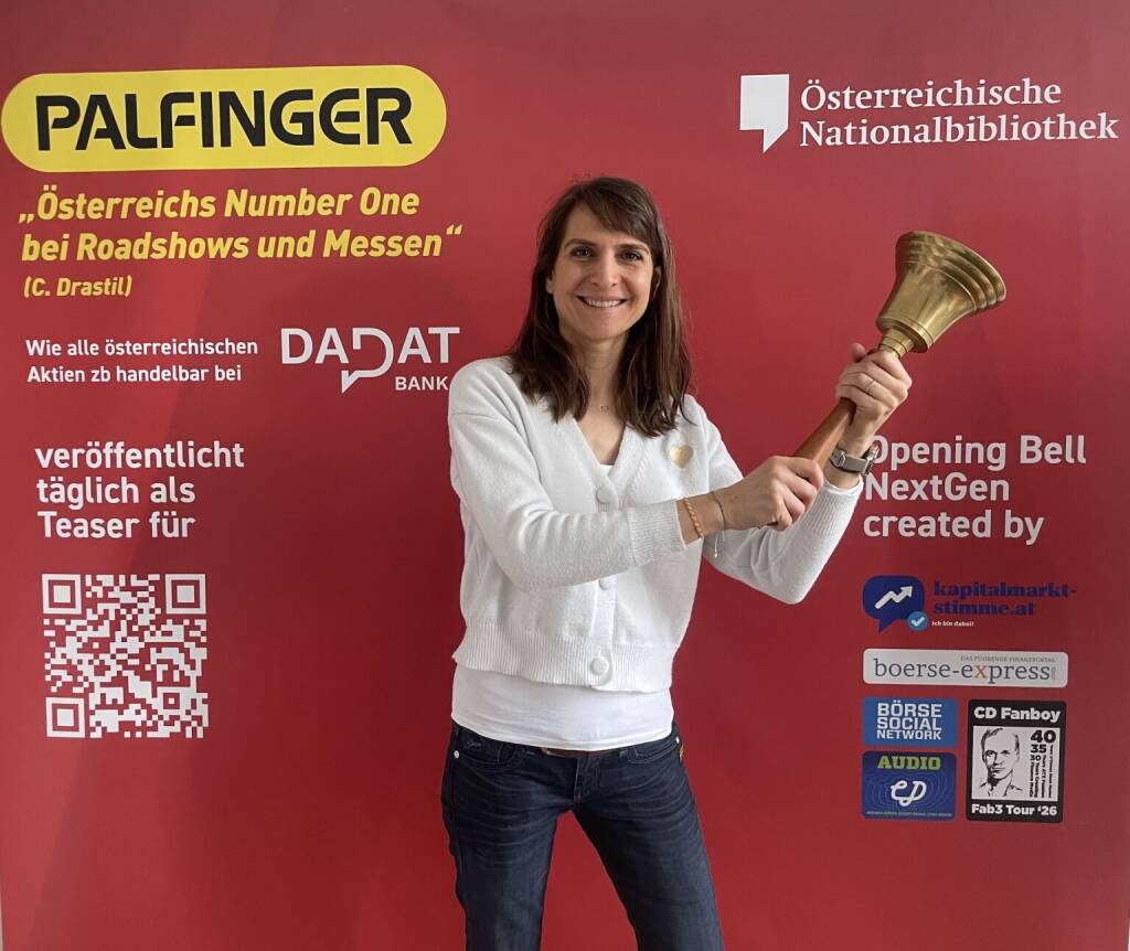 Bernadette Händlhuber läutet die Opening Bell für Donnerstag. Morgen geht ein Podcast mit der Finanzlöwin live und rundherum werde ich auch die Möglichkeit nennen, in 1090 Wien mein Nachbar zu werden (02.04.2026) 