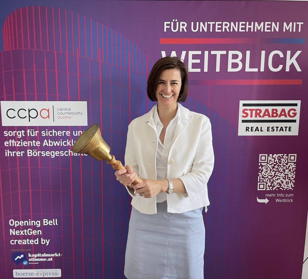 Birgit Noggler läutet die Opening Bell für Dienstag. Mit der Stiftungvorständin der B&C endet morgen eine 574 Folgen andauernde Börsepeople-Ära. Und es ist eine besonders gut gelaunte Folge geworden. Birgit war auch Aufsichtsrätin der Buwog und da geht heute Nachmittag noch ein Remix live ... (12.05.2026) 