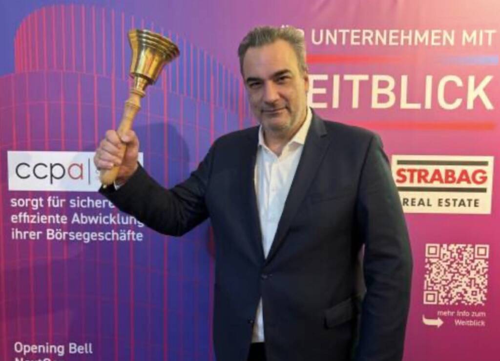 Stephan Scoppetta läutet die Opening Bell für Freitag. Der Managing Director von Unlimited Communications ist langjähriger Marktbegleiter und gratuliert natürlich ebenfalls der VIG zum Wiener Börse Preis 2026
 (22.05.2026) 