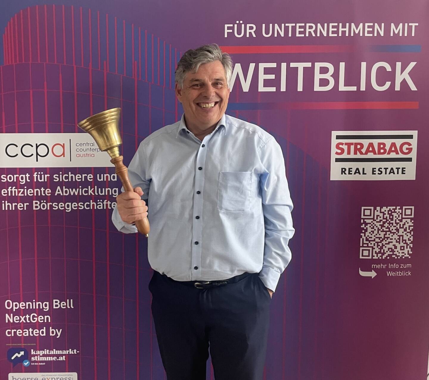 Harald S&uuml;kar l&auml;utet die Opening Bell f&uuml;r Mittwoch. Der Ex-Chef von McDonalds &Ouml;sterreich und Sparringpartner f&uuml;r KMUs ist auch begeisterter Hobbymusiker und Remixer. More to come