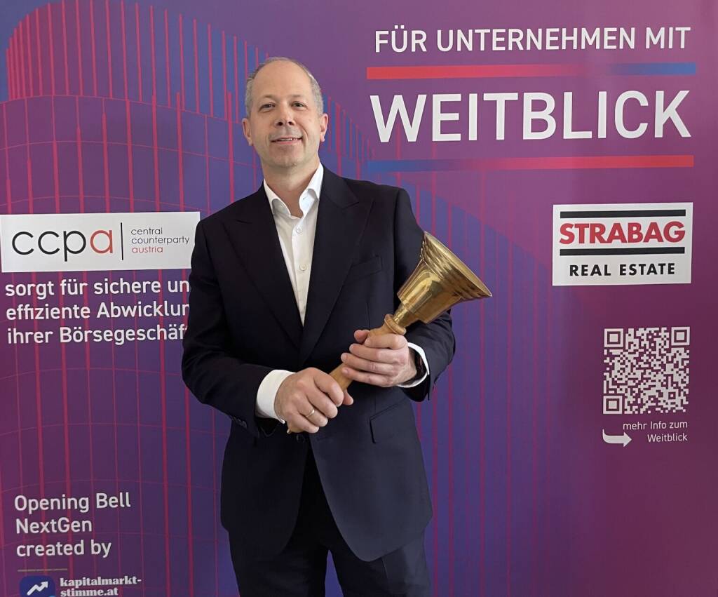 Ronald Nemec läutet die Opening Bell für Freitag. Als Head Group Equity Trading & Structuring bei der Erste Group freut er sich natürlich über die besonders schöne ATX-Bewegung heute (12.06.2026) 